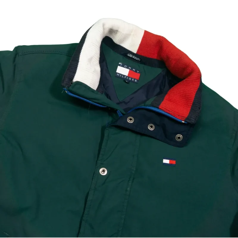 Abrigo de plumas Tommy Hilfiger vintage 90s verde S oversize - Imagen 2 - Lacaie Vintage