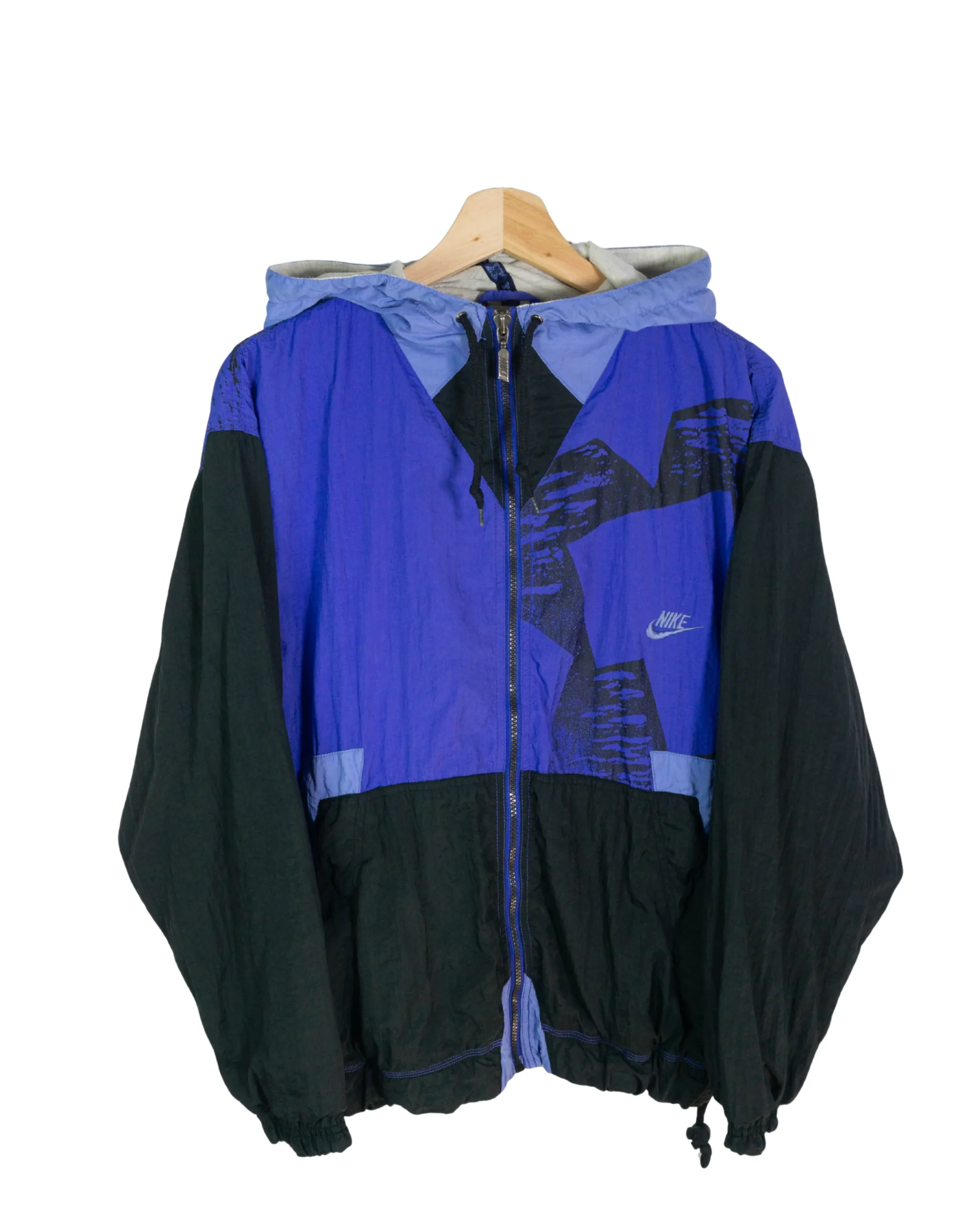 Chaqueta deportiva Nike vintage 90s azul/negro M - Lacaie Vintage Chaqueta deportiva Nike vintage 90s azul/negro M