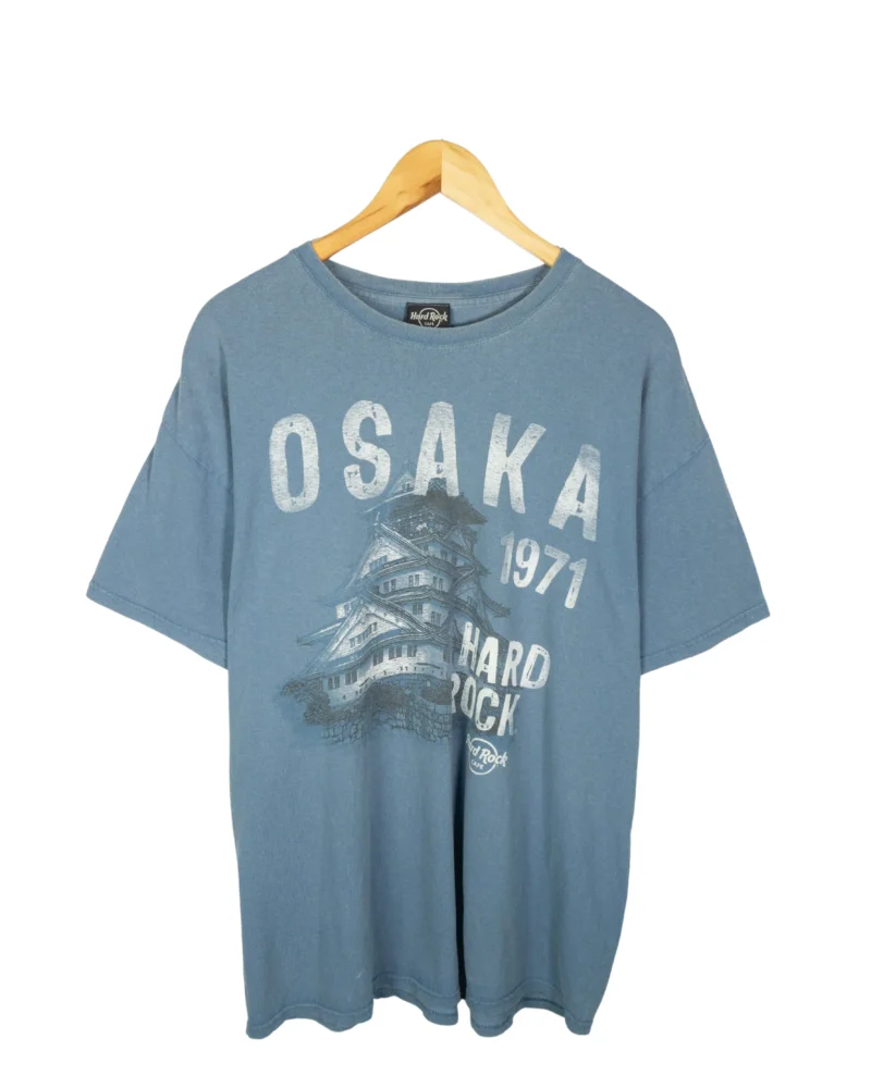 Camiseta Hard Rock Osaka vintage 00s azul XL - Lacaie Vintage