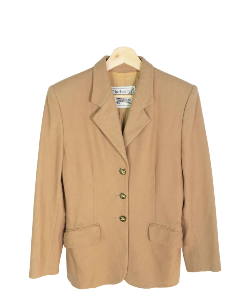 Chaqueta blazer mujer Burberrys vintage 90s beige M - Lacaie Vintage Chaqueta blazer mujer Burberrys vintage 90s beige M - Lacaie Vintage