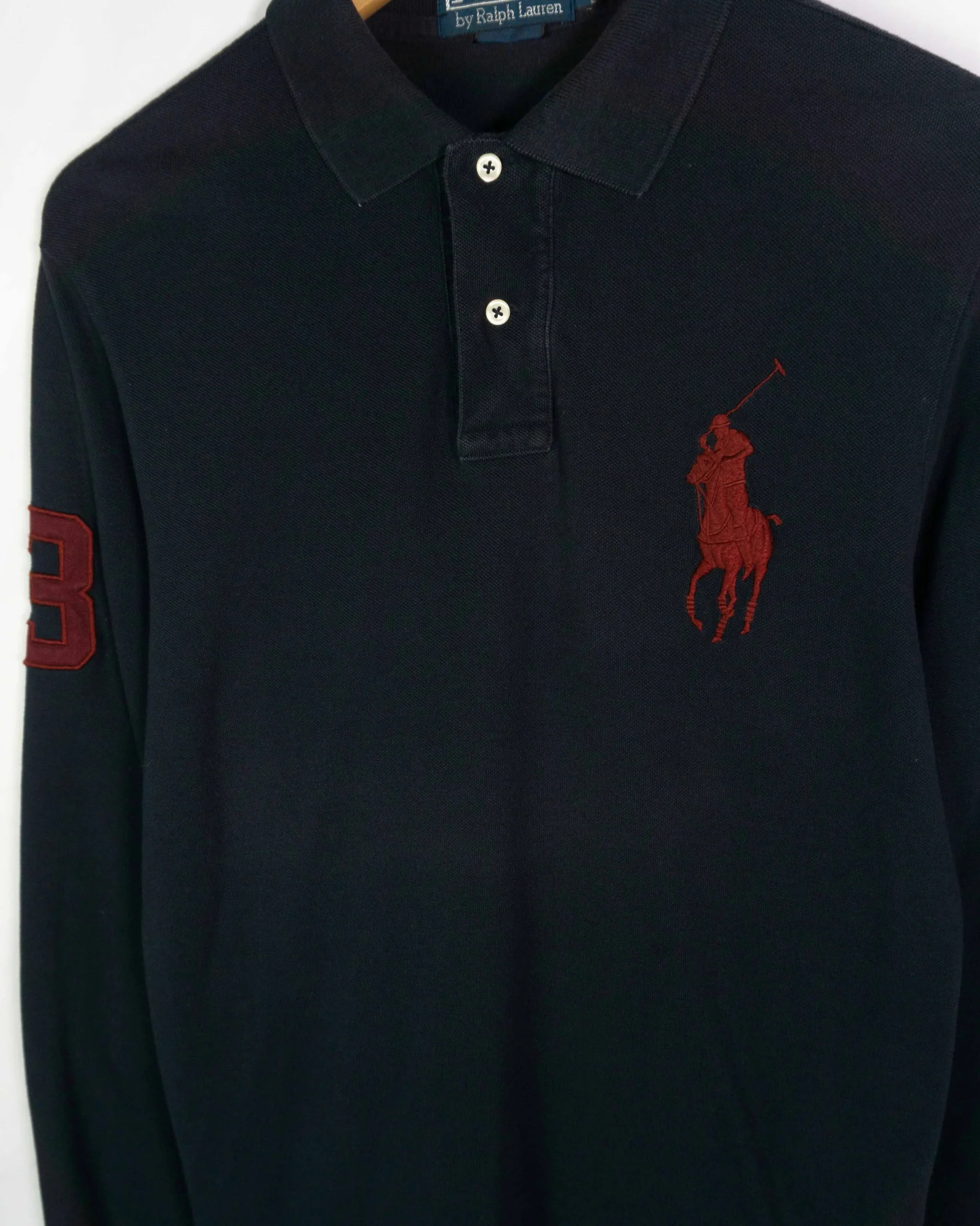 Polo manga larga Ralph Lauren vintage 00s azul marino M - Lacaie Vintage Polo manga larga Ralph Lauren vintage 00s azul marino M - Imagen 2