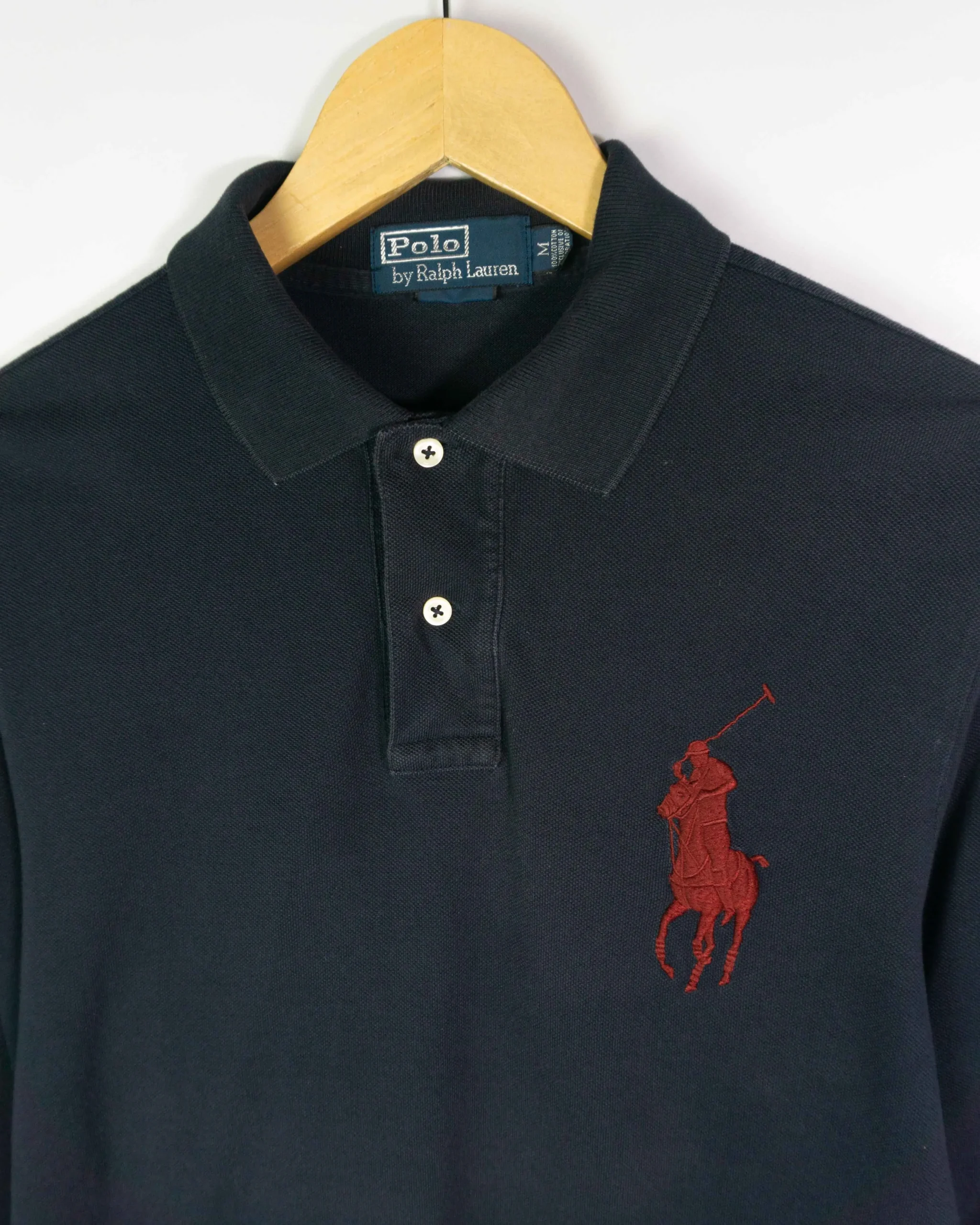 Polo manga larga Ralph Lauren vintage 00s azul marino M - Lacaie Vintage Polo manga larga Ralph Lauren vintage 00s azul marino M - Imagen 3