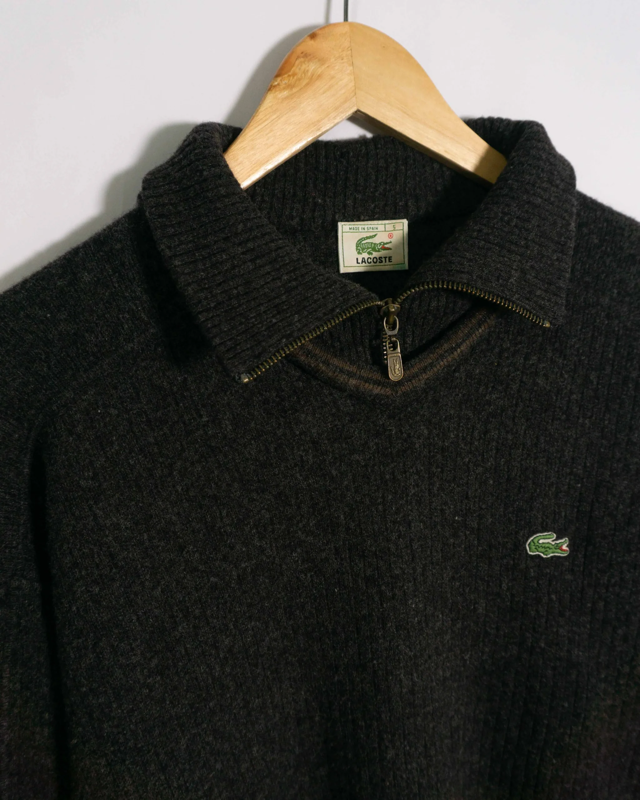 Jersey gris Lacoste vintage 90s M - Lacaie Vintage Jersey gris Lacoste vintage 90s M - Imagen 3