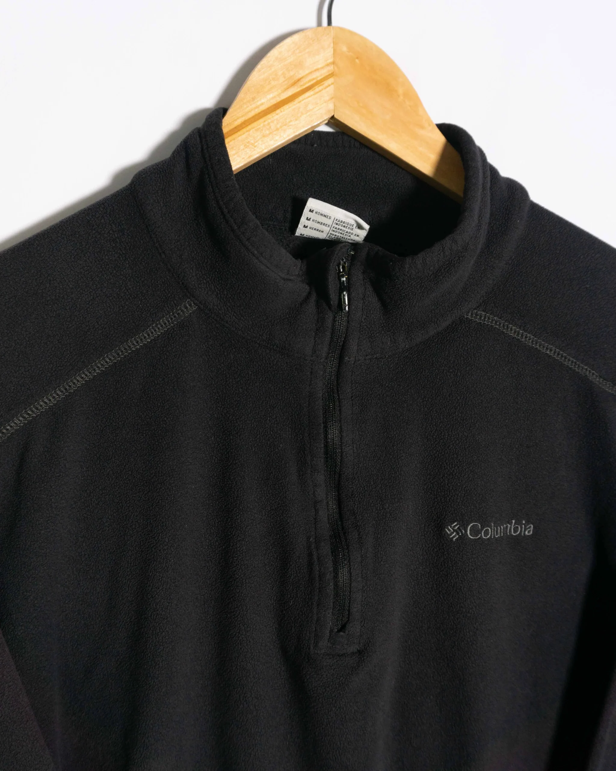 Polar Columbia 1/4 zip negro M - Lacaie Vintage Polar Columbia 1/4 zip negro M - Imagen 2