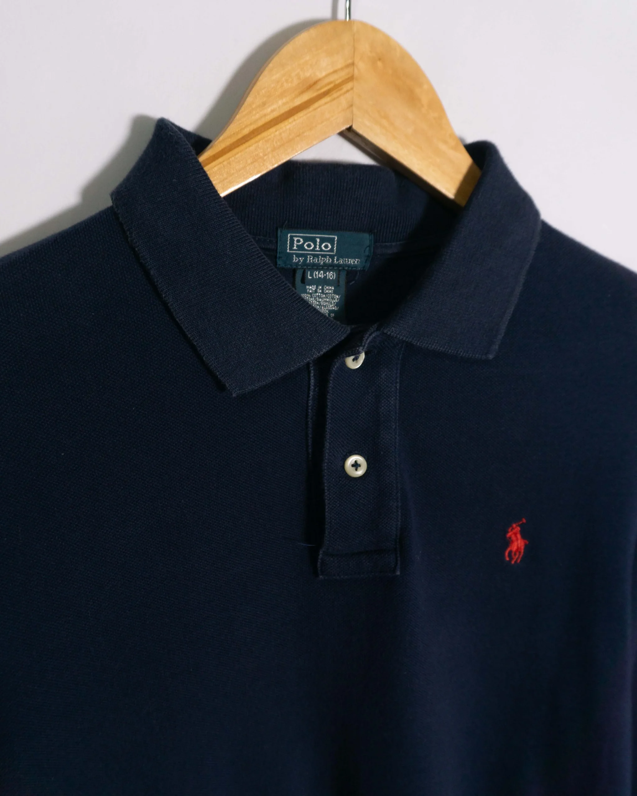 Polo manga larga Ralph Lauren vintage azul marino XS - Lacaie Vintage Polo manga larga Ralph Lauren vintage azul marino XS - Imagen 2