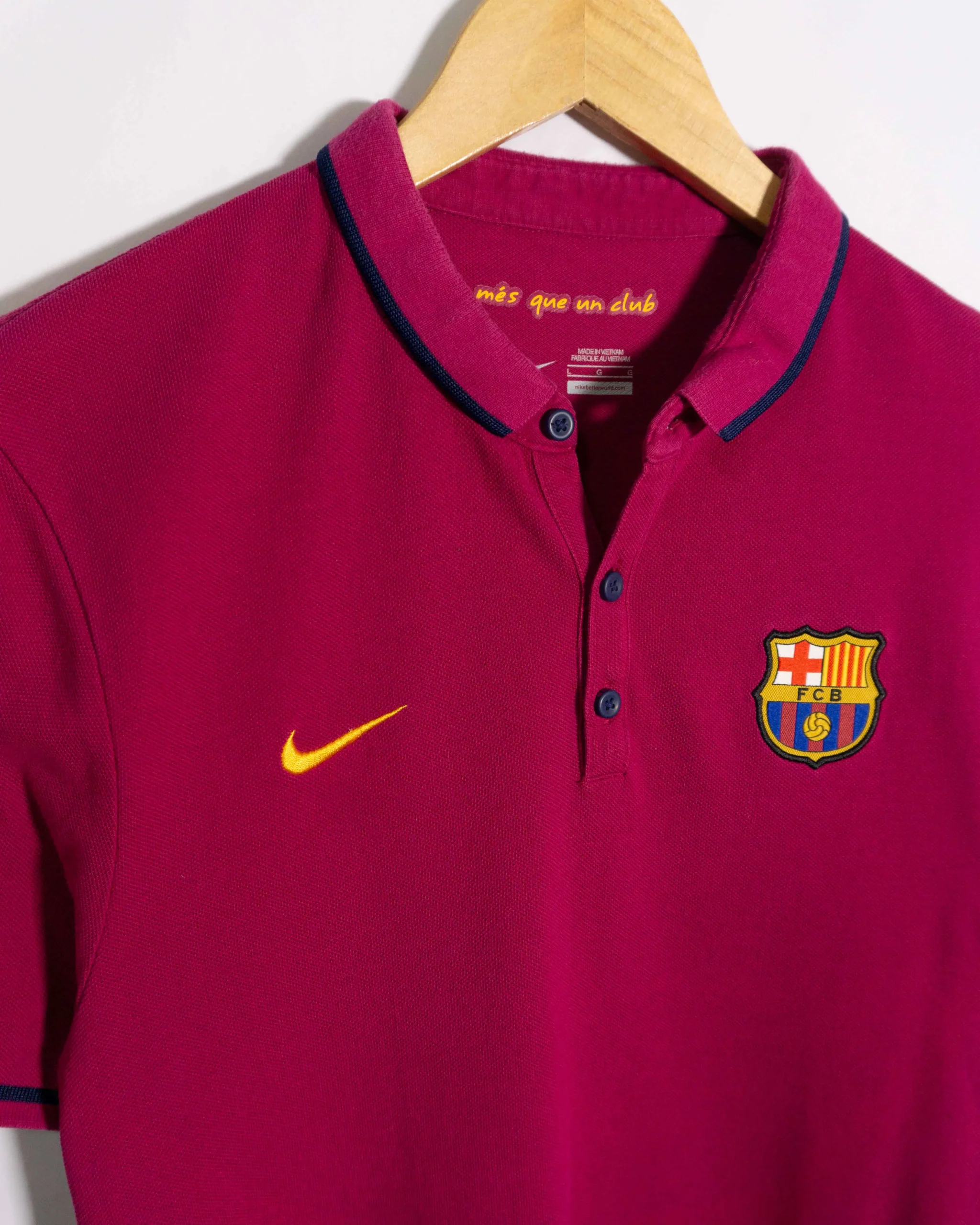 Polo Nike Fc Barcelona rosa M - Lacaie Vintage Polo Nike Fc Barcelona rosa M - Imagen 2
