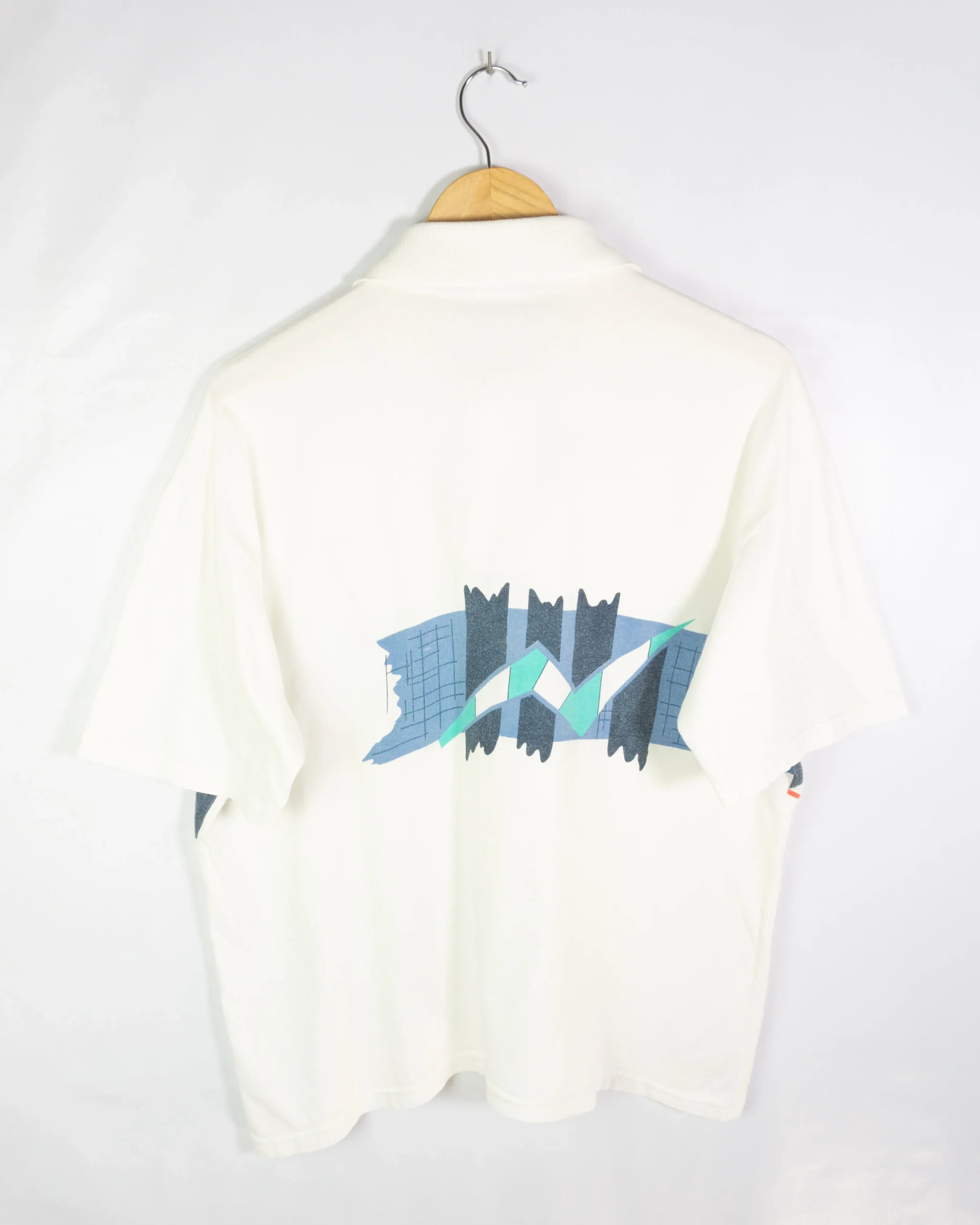 Polo Adidas vintage 90s blanco L - Lacaie Vintage Polo Adidas vintage 90s blanco L - Imagen 4