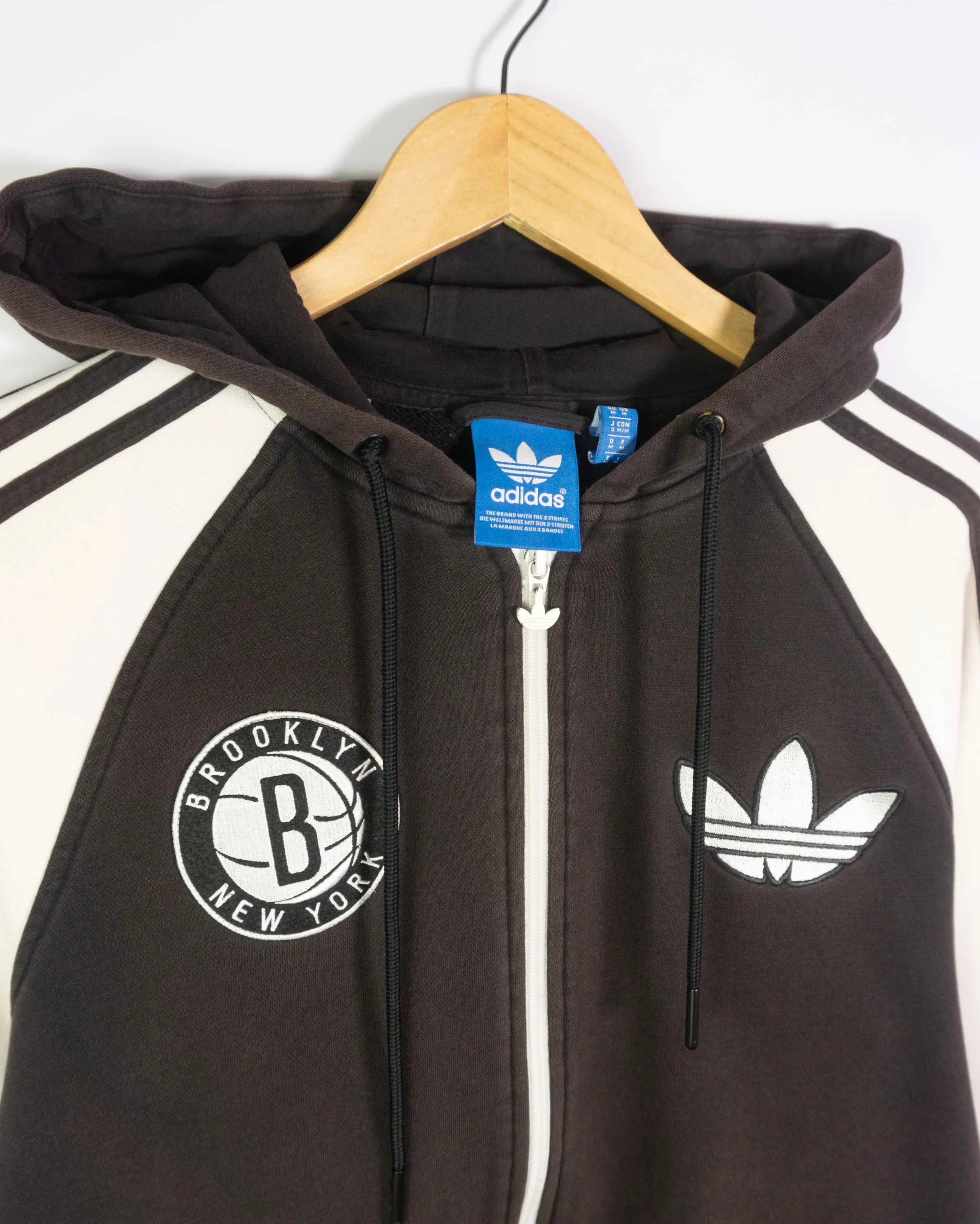 Sudadera con cremallera Adidas Brooklyn Nets M - Lacaie Vintage Sudadera con cremallera Adidas Brooklyn Nets M - Imagen 2