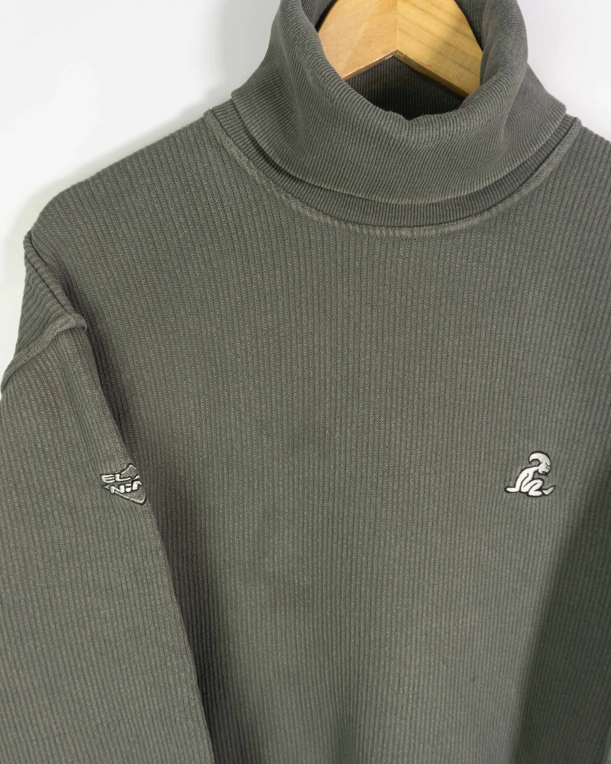 Jersey cuello alto El Niño Y2K gris S - Lacaie Vintage Jersey cuello alto El Niño Y2K gris S - Imagen 2