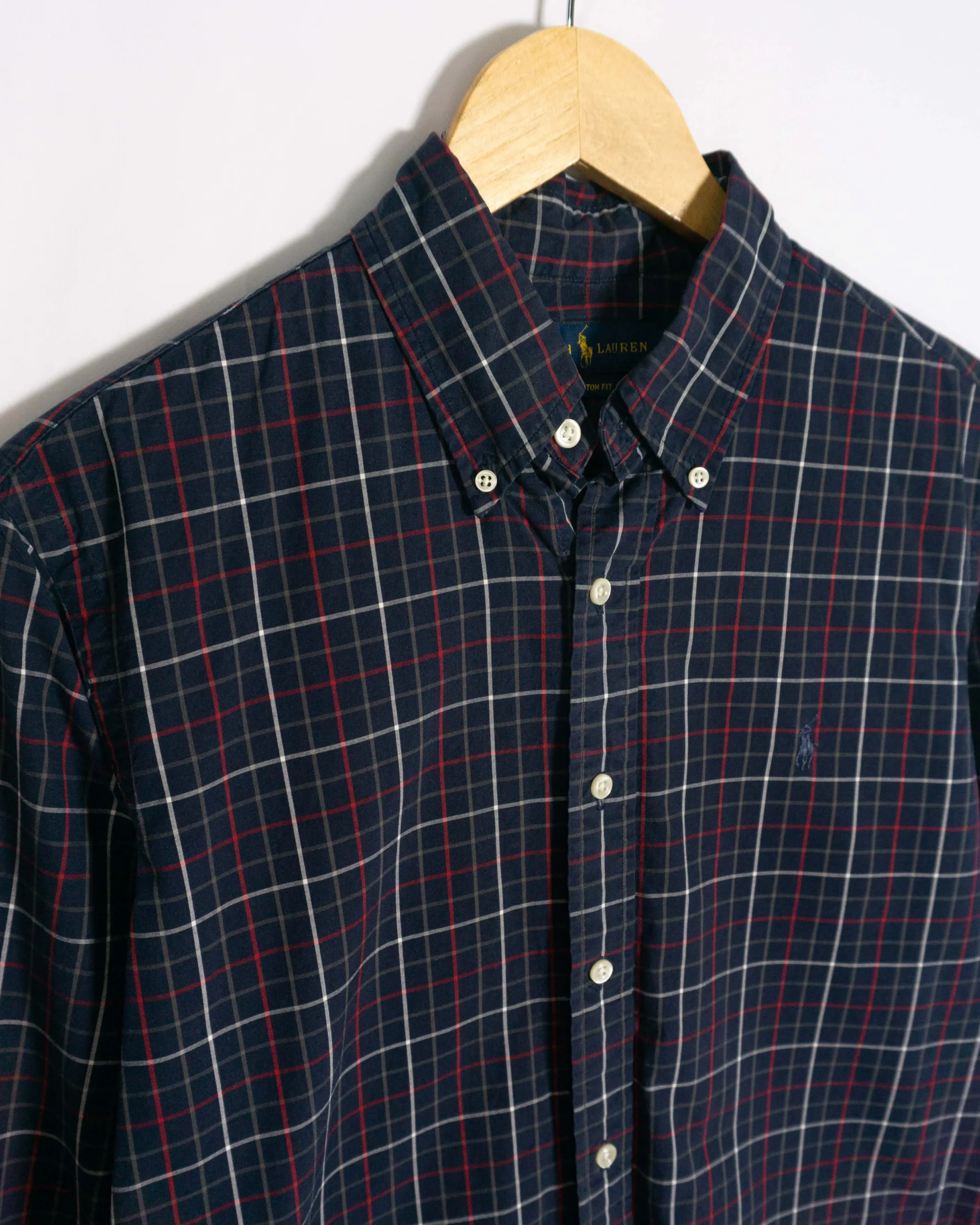 Camisa negra de cuadros Ralph Lauren M - Lacaie Vintage Camisa negra de cuadros Ralph Lauren M - Imagen 2