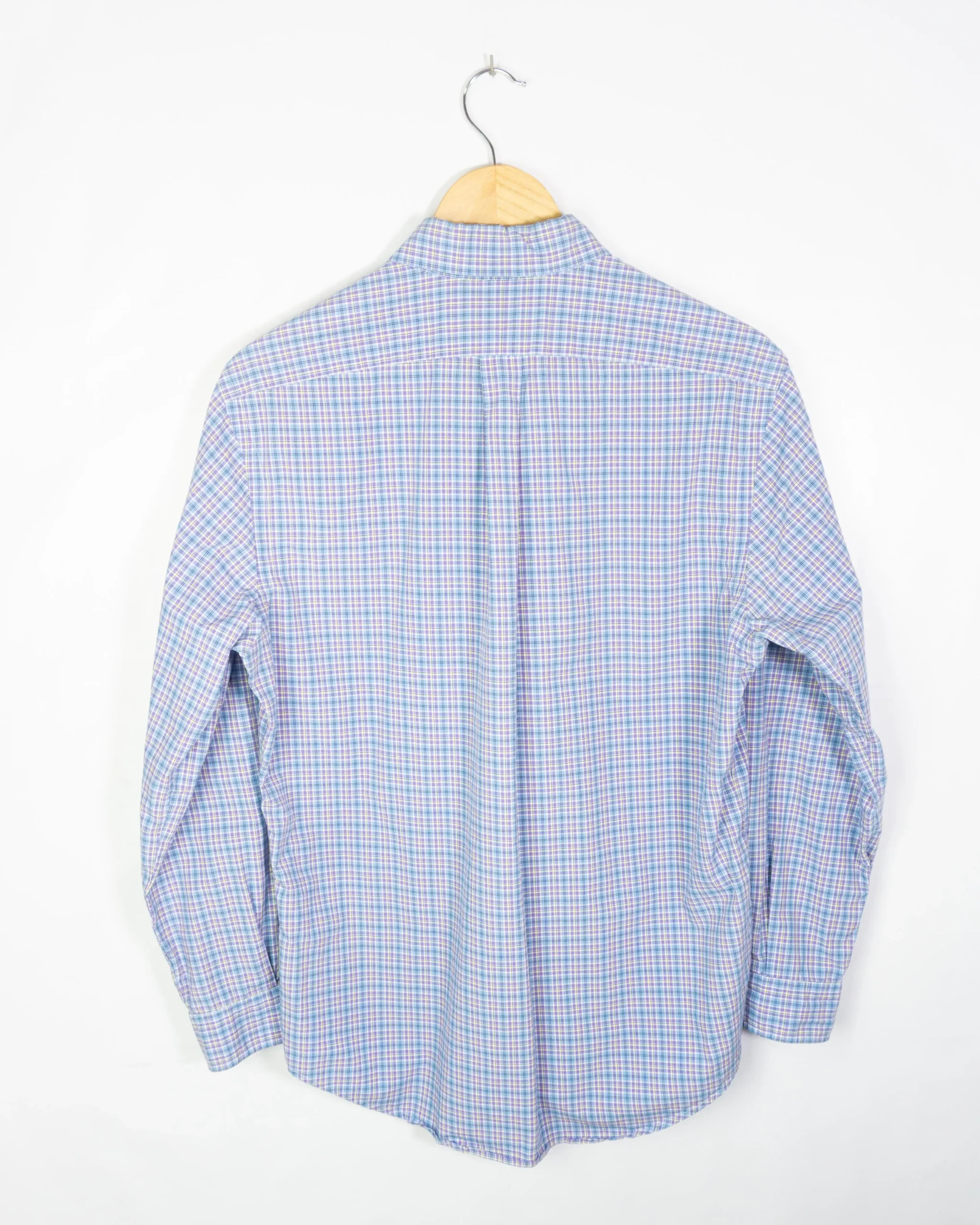 Camisa de cuadros Ralph Lauren azul M - Lacaie Vintage Camisa de cuadros Ralph Lauren azul M - Imagen 3