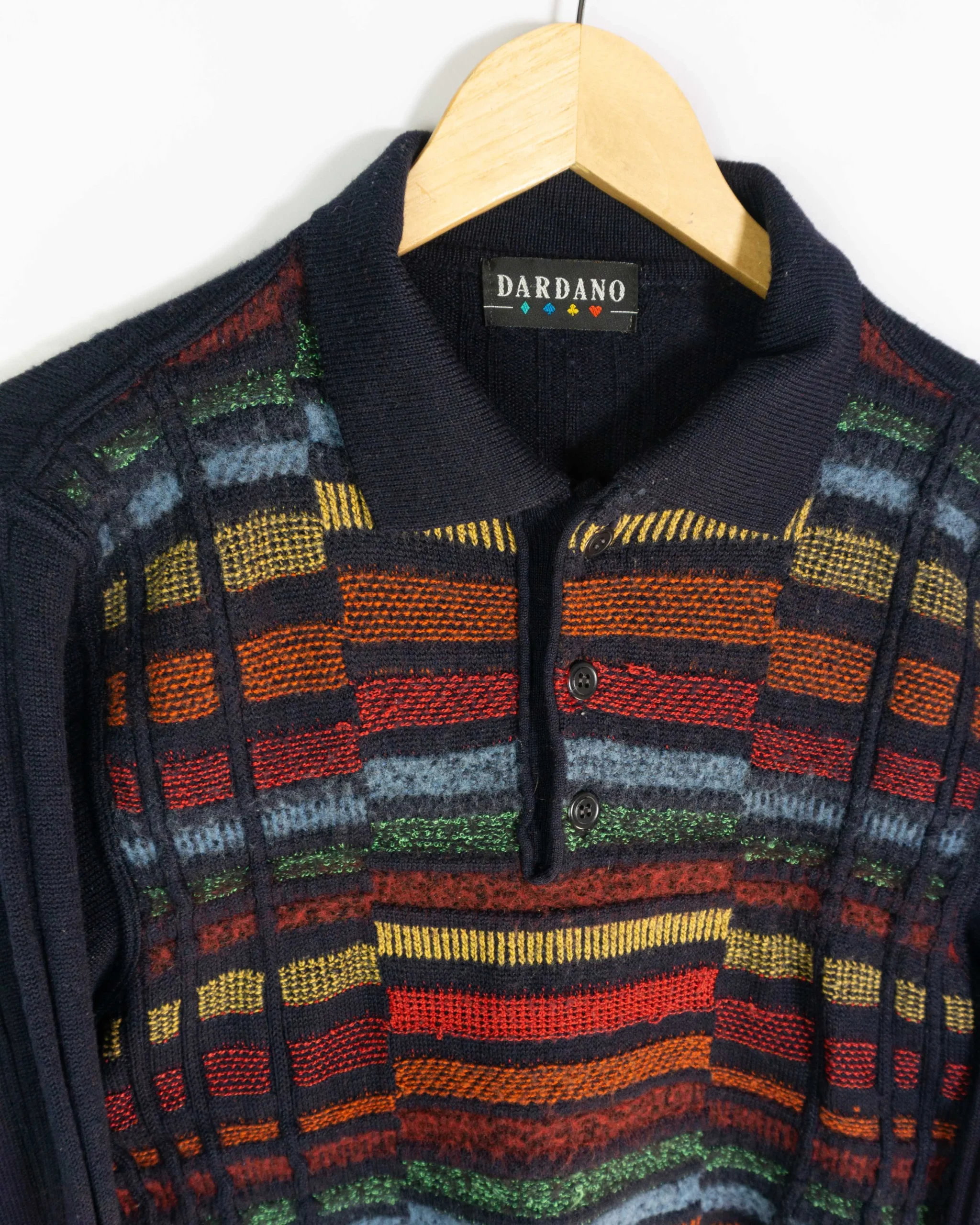 Jersey Dardano vintage 90s estampado S - Lacaie Vintage Jersey Dardano vintage 90s estampado S - Imagen 3