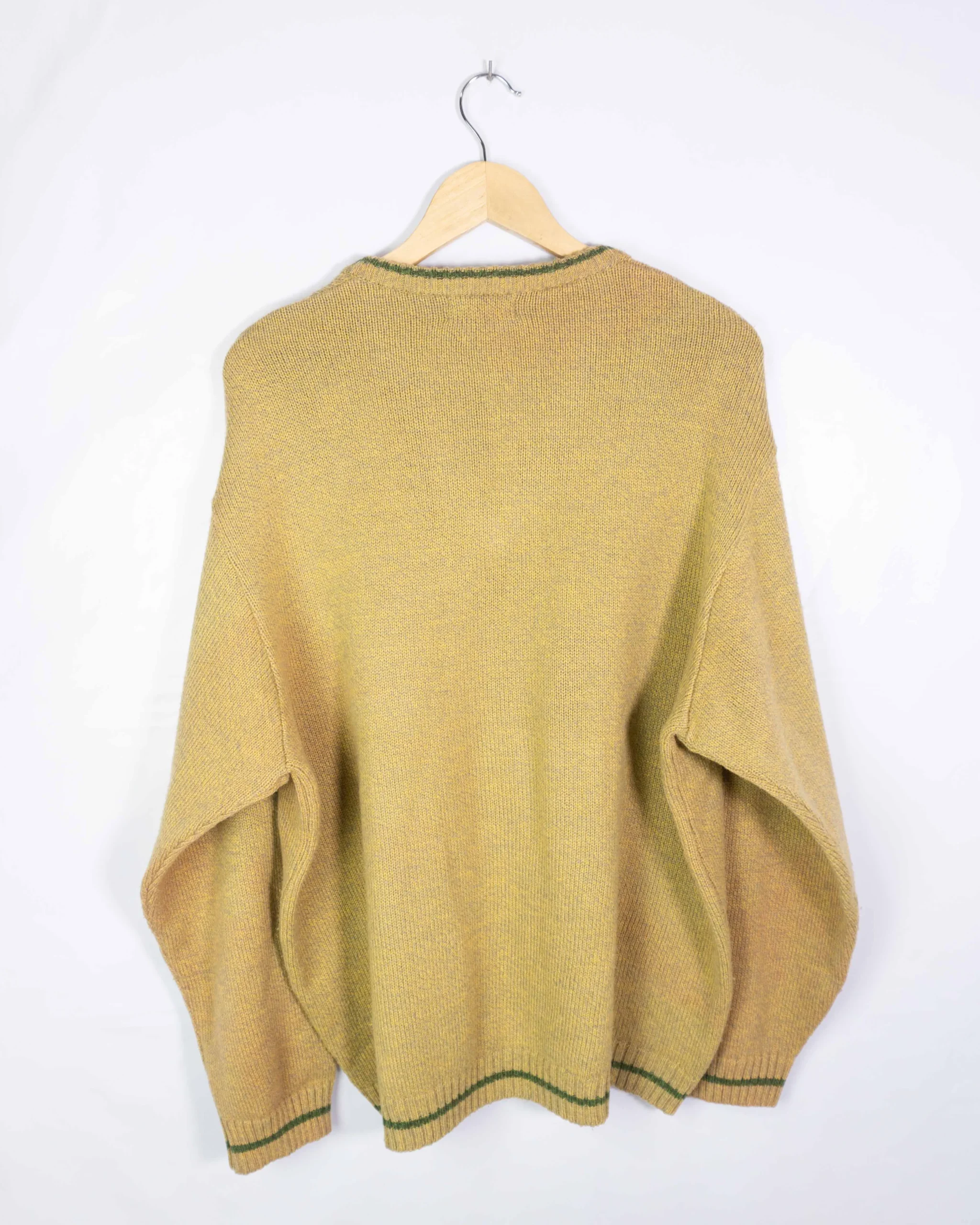 Jersey cuello de pico vintage 90s marrón XL - Lacaie Vintage Jersey cuello de pico vintage 90s marrón XL - Imagen 3