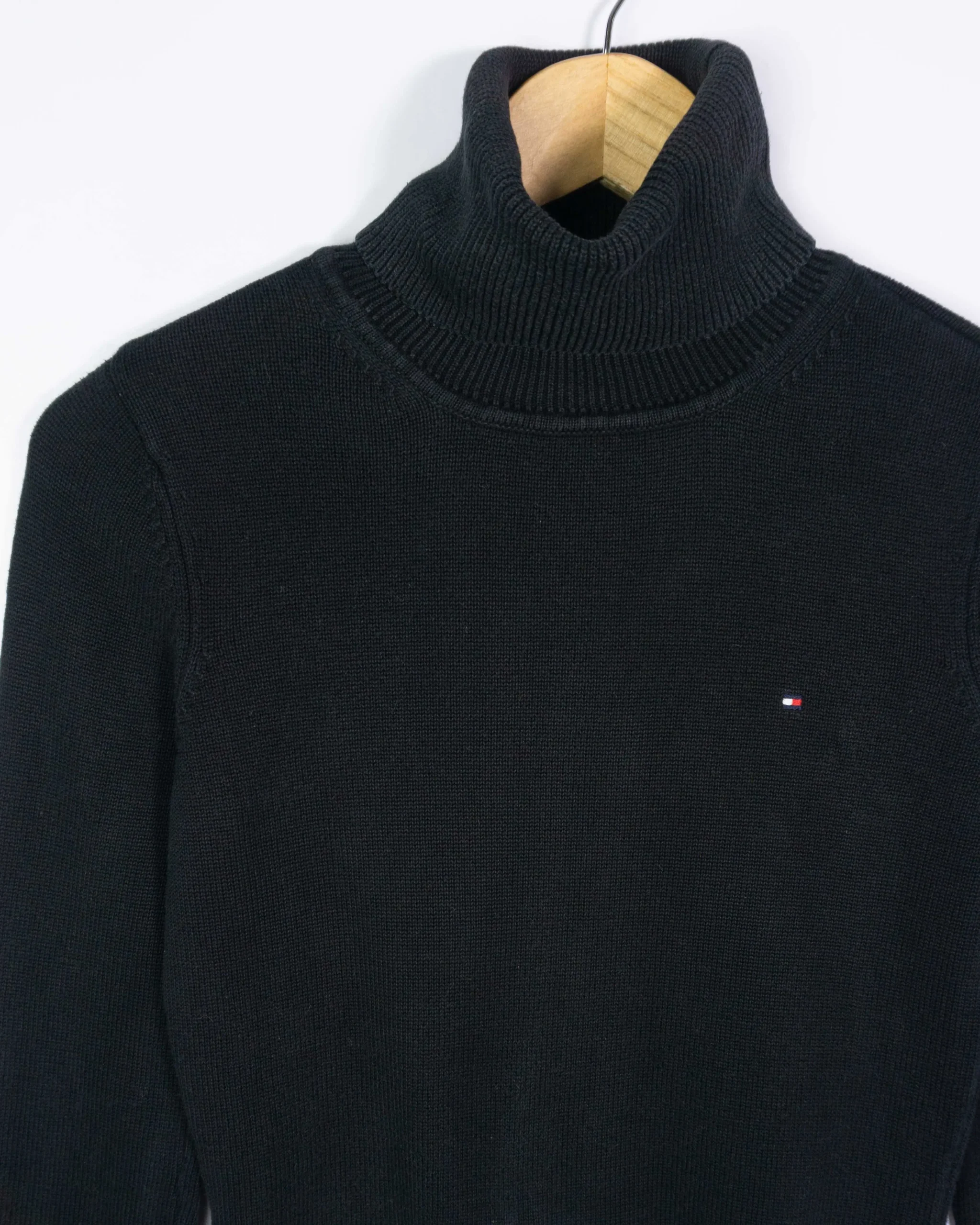 Jersey cuello alto mujer Tommy Hilfiger negro S - Lacaie Vintage Jersey cuello alto mujer Tommy Hilfiger negro S - Imagen 2