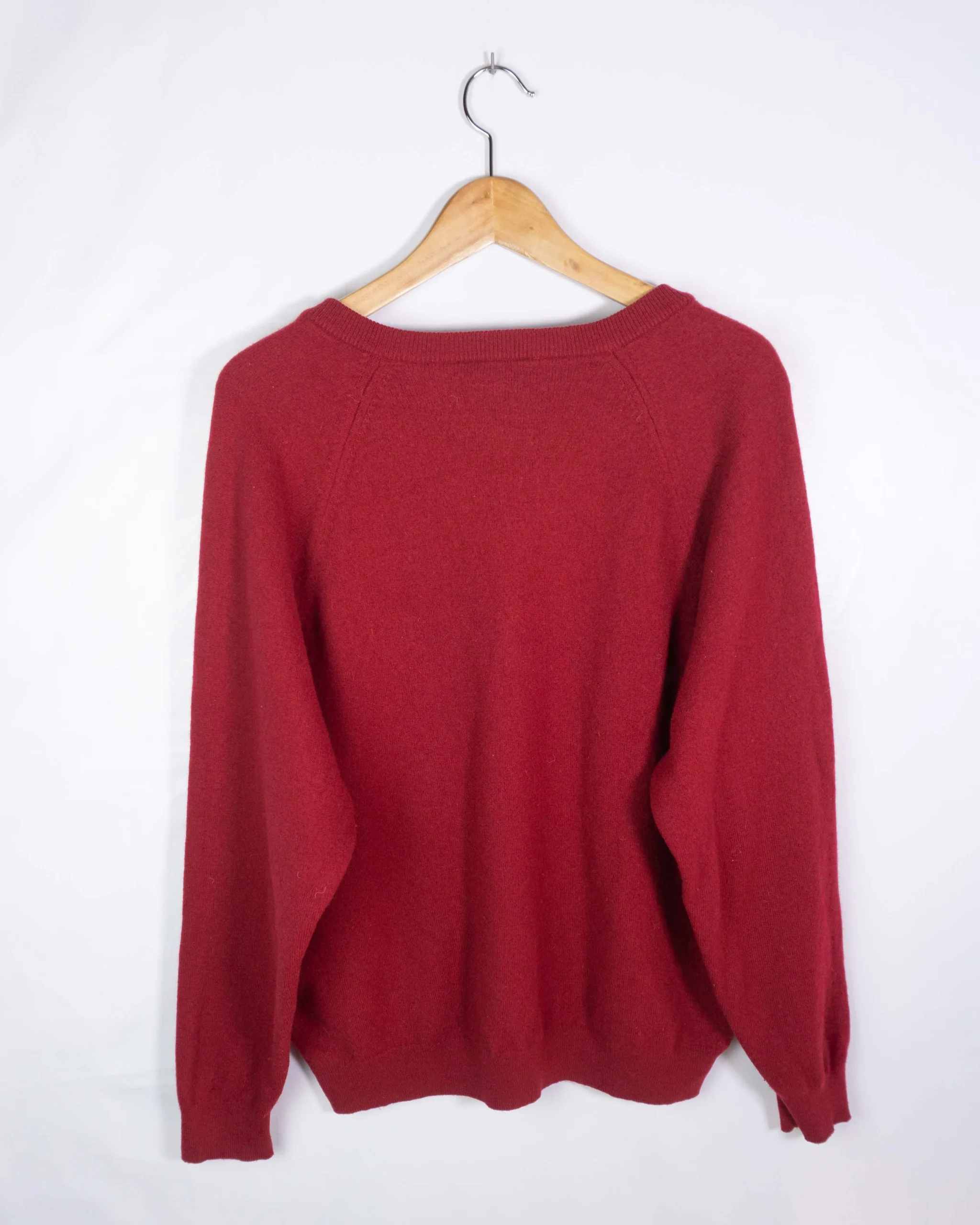 Jersey cuello de pico Lacoste vintage 90s burdeos M - Lacaie Vintage Jersey cuello de pico Lacoste vintage 90s burdeos M - Imagen 4