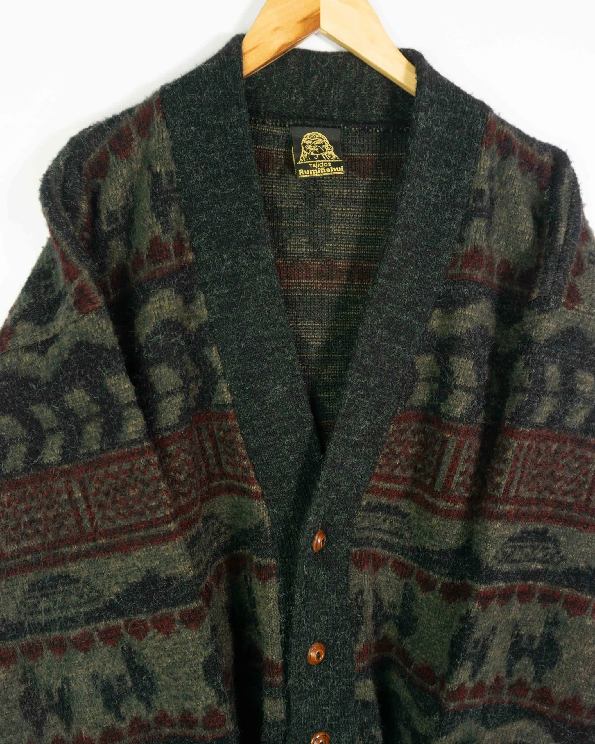 Cárdigan de lana étnico vintage 90s M - Lacaie Vintage Cárdigan de lana étnico vintage 90s M - Imagen 2