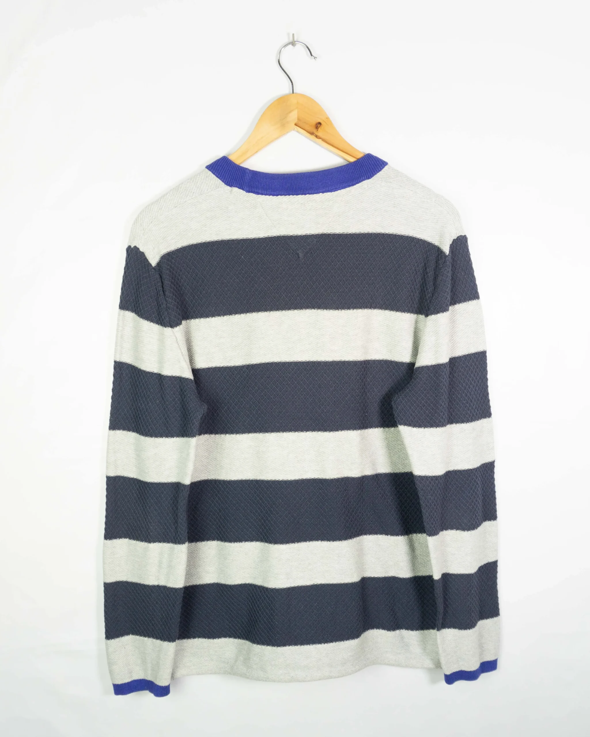 Jersey de rayas Tommy Jeans azul marino/gris M - Lacaie Vintage Jersey de rayas Tommy Jeans azul marino/gris M - Imagen 3