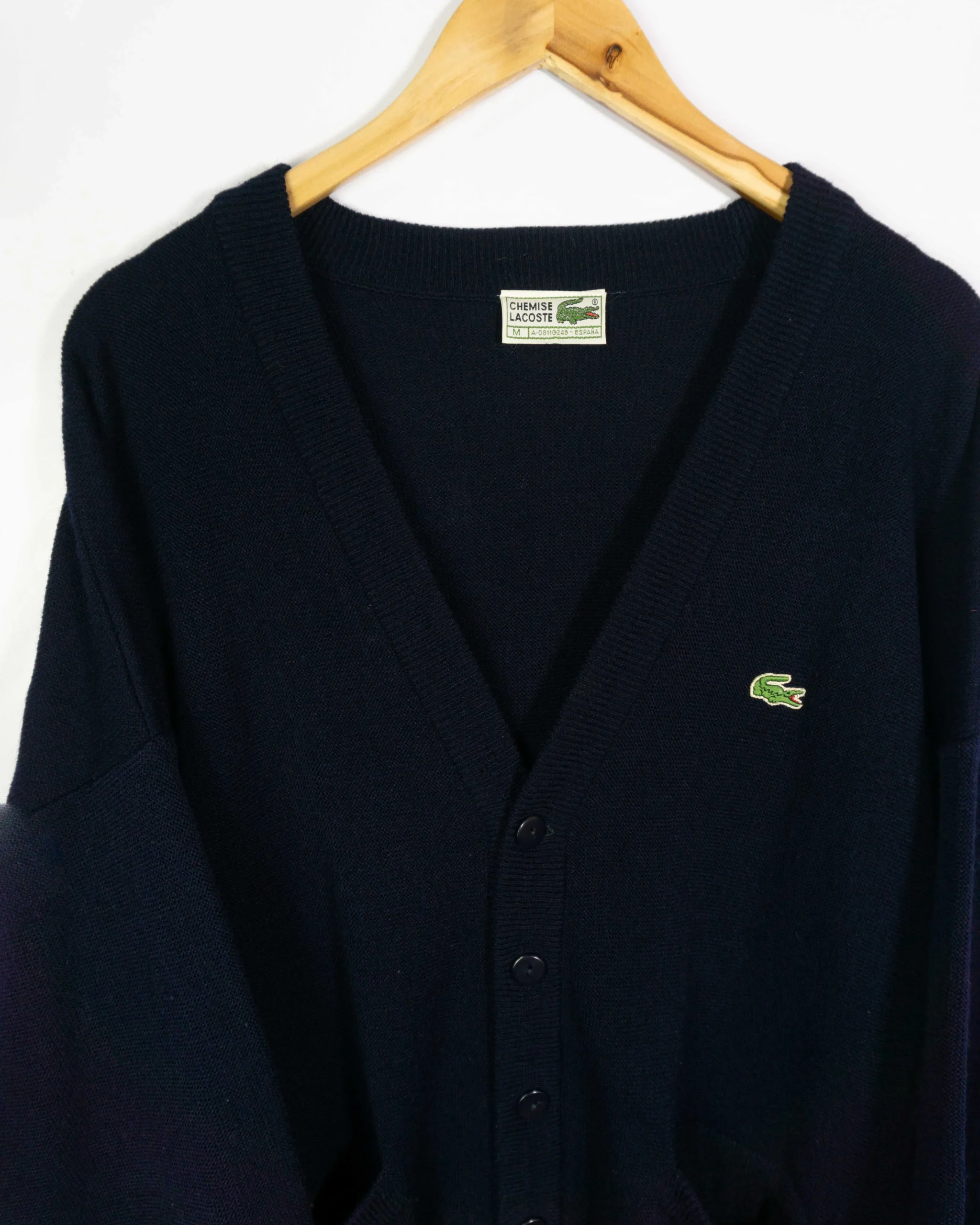 Cárdigan Lacoste vintage 90s azul marino M - Lacaie Vintage Cárdigan Lacoste vintage 90s azul marino M - Imagen 2