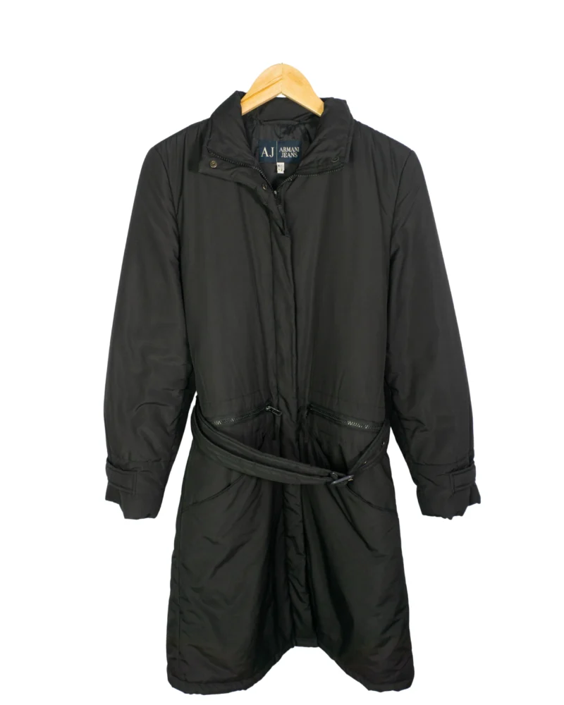 Abrigo acolchado largo Armani Jeans Y2K negro 38