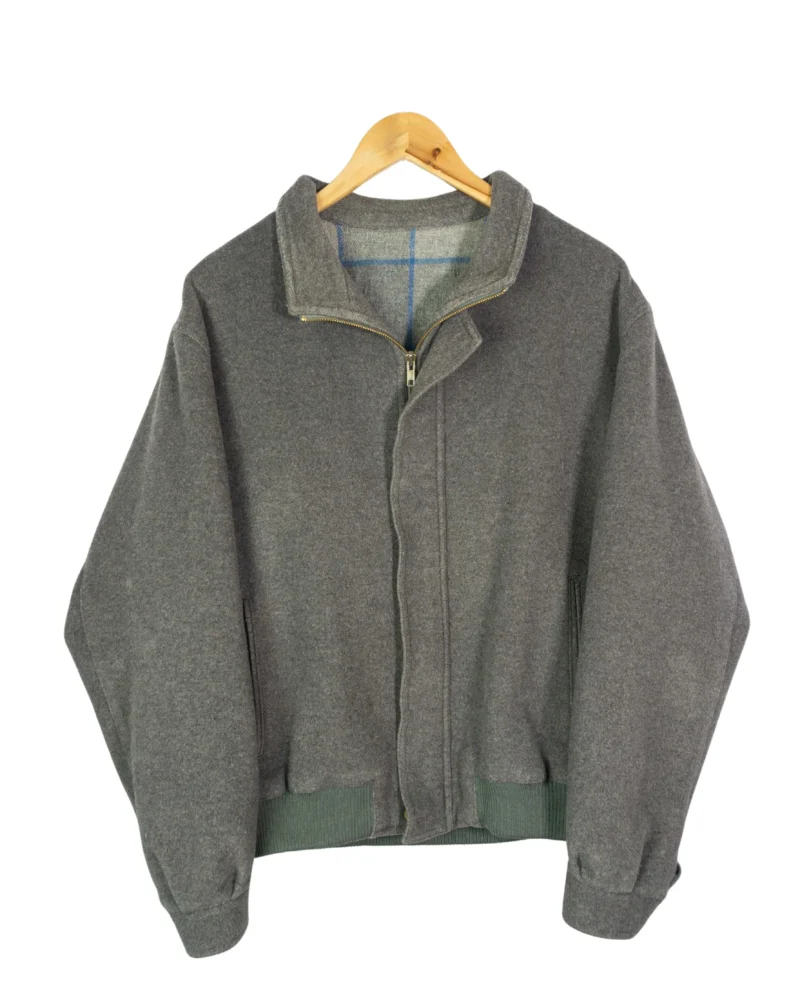 Chaqueta de lana vintage 90s gris M