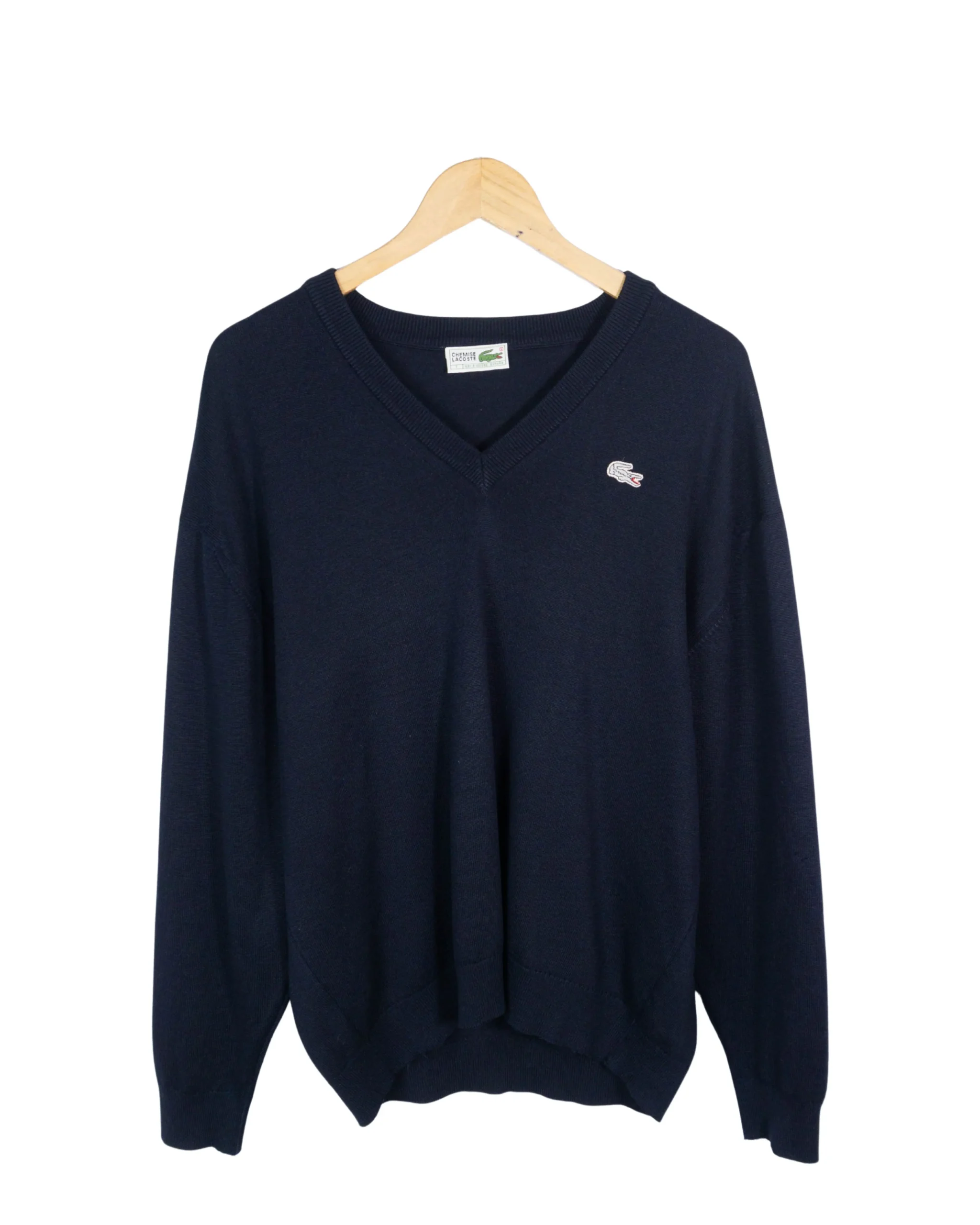 Jersey Lacoste vintage 90s azul marino L - Lacaie Vintage Jersey Lacoste vintage 90s azul marino L