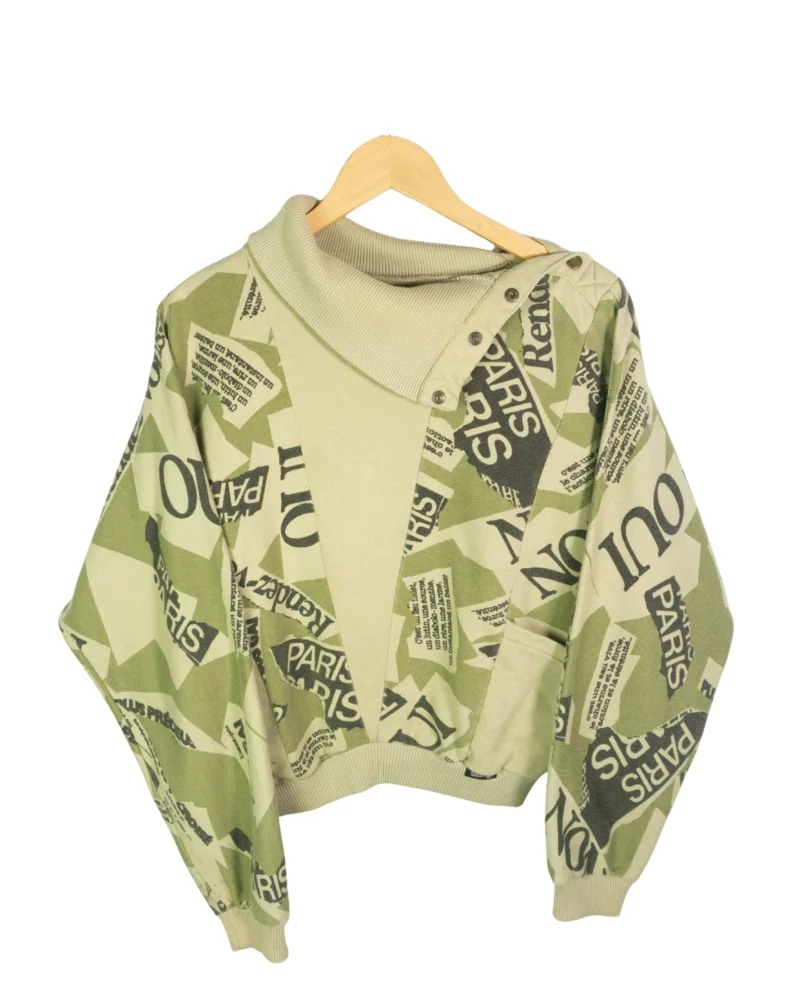 Sudadera mujer vintage 90s marrón/verde 40