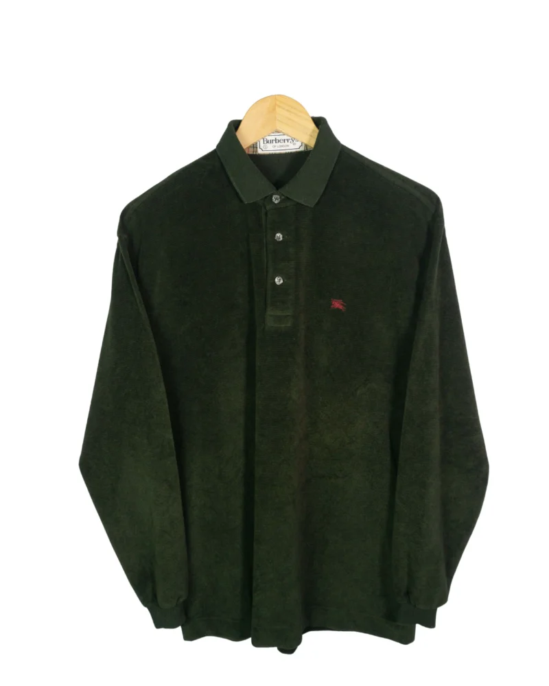 Polo manga larga terciopelo Burberrys vintage 90s L