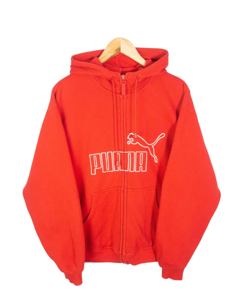 Sudadera con cremallera Puma vintage 00s roja M