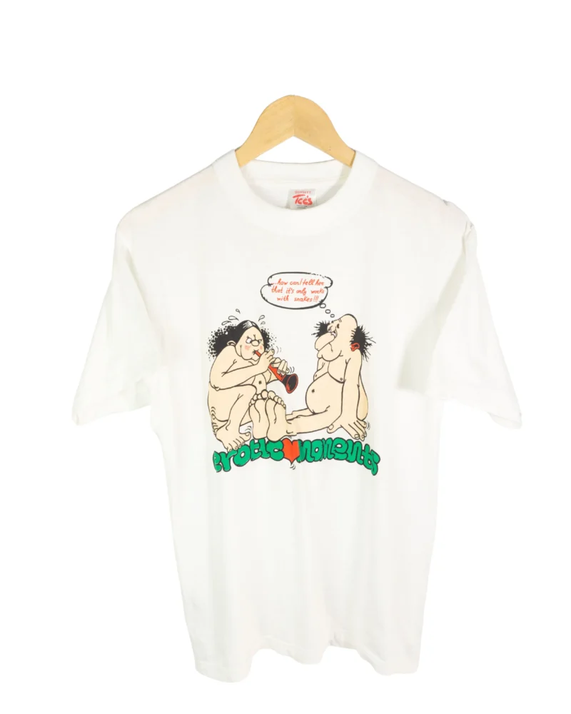 Camiseta print vintage 90s blanca M