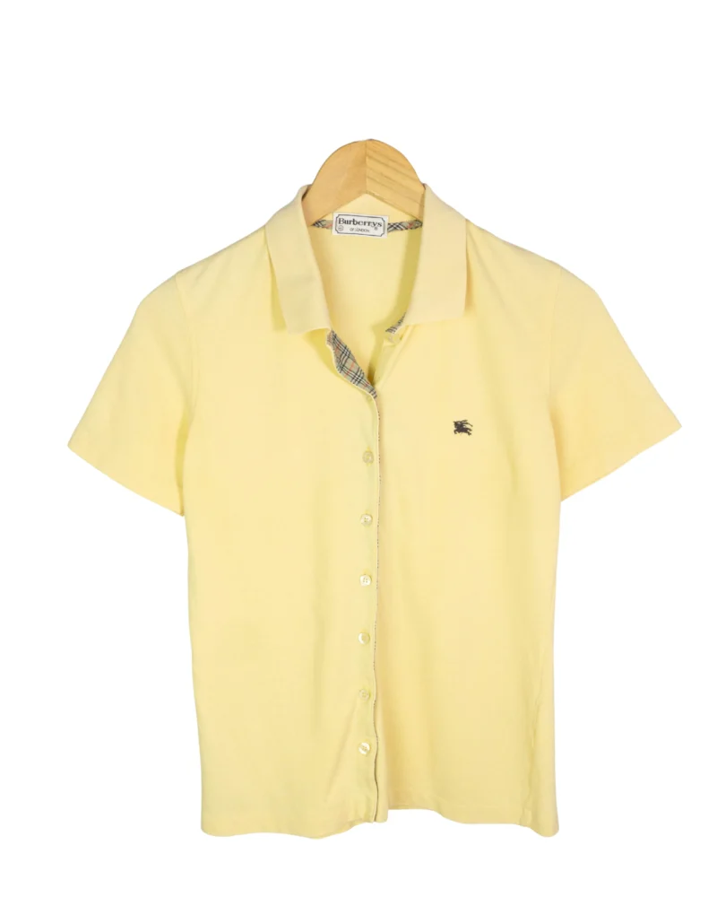Camisa mujer Burberrys vintage 90s amarilla 40