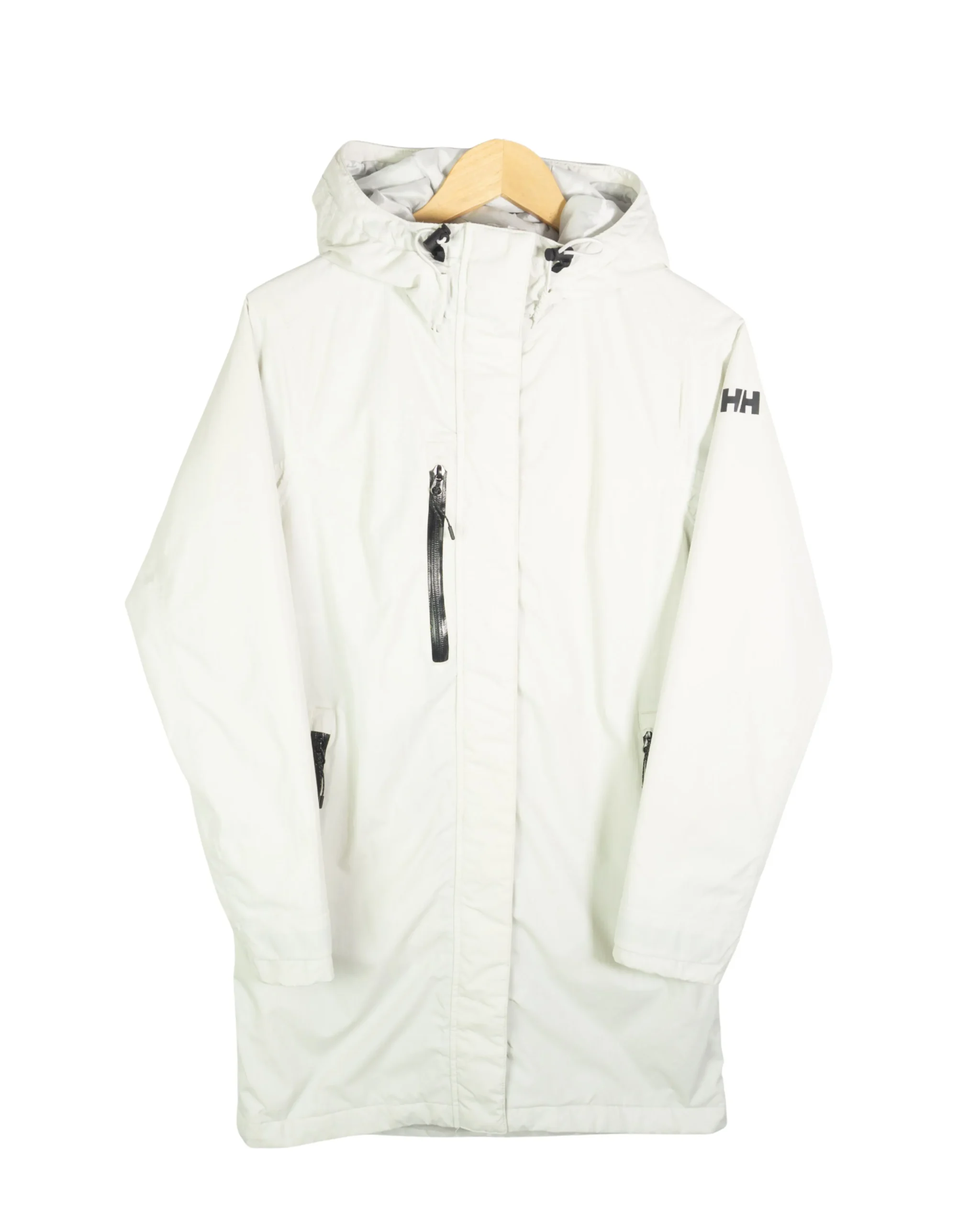 Abrigo acolchado largo Helly Hansen blanco S - Lacaie Vintage Abrigo acolchado largo Helly Hansen blanco S