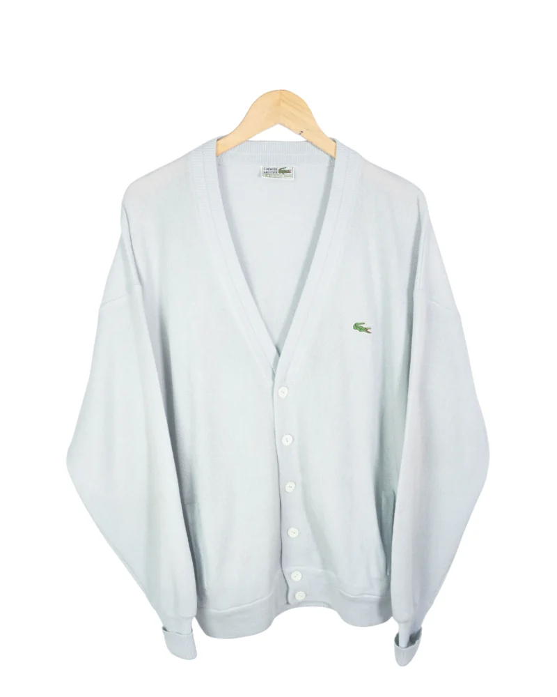 Cárdigan Lacoste vintage 90s turquesa XL