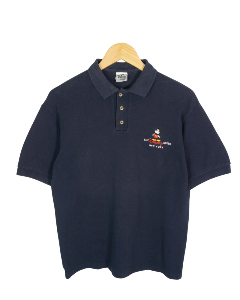 Polo Disney store vintage 90s azul marino S