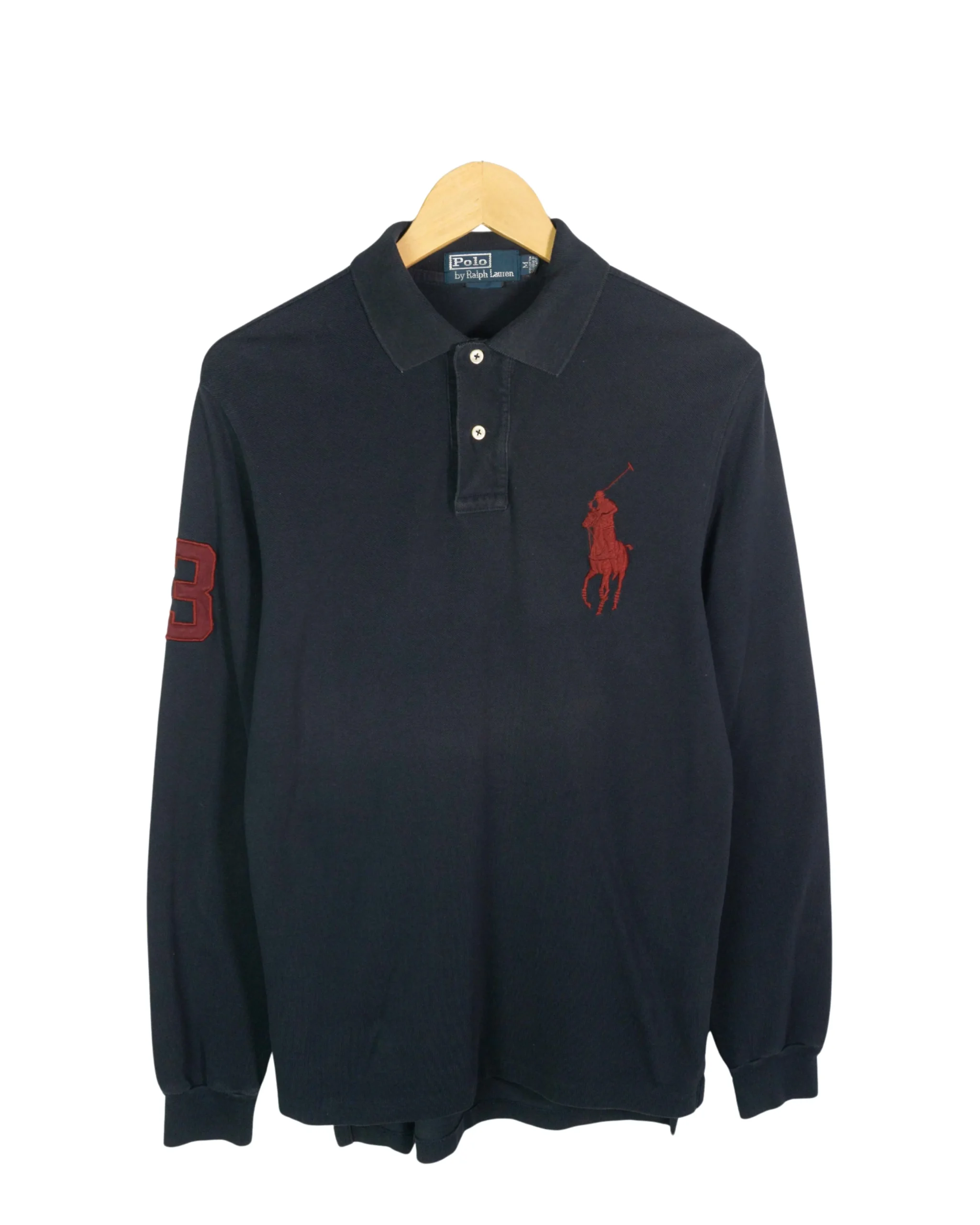 Polo manga larga Ralph Lauren vintage 00s azul marino M - Lacaie Vintage Polo manga larga Ralph Lauren vintage 00s azul marino M