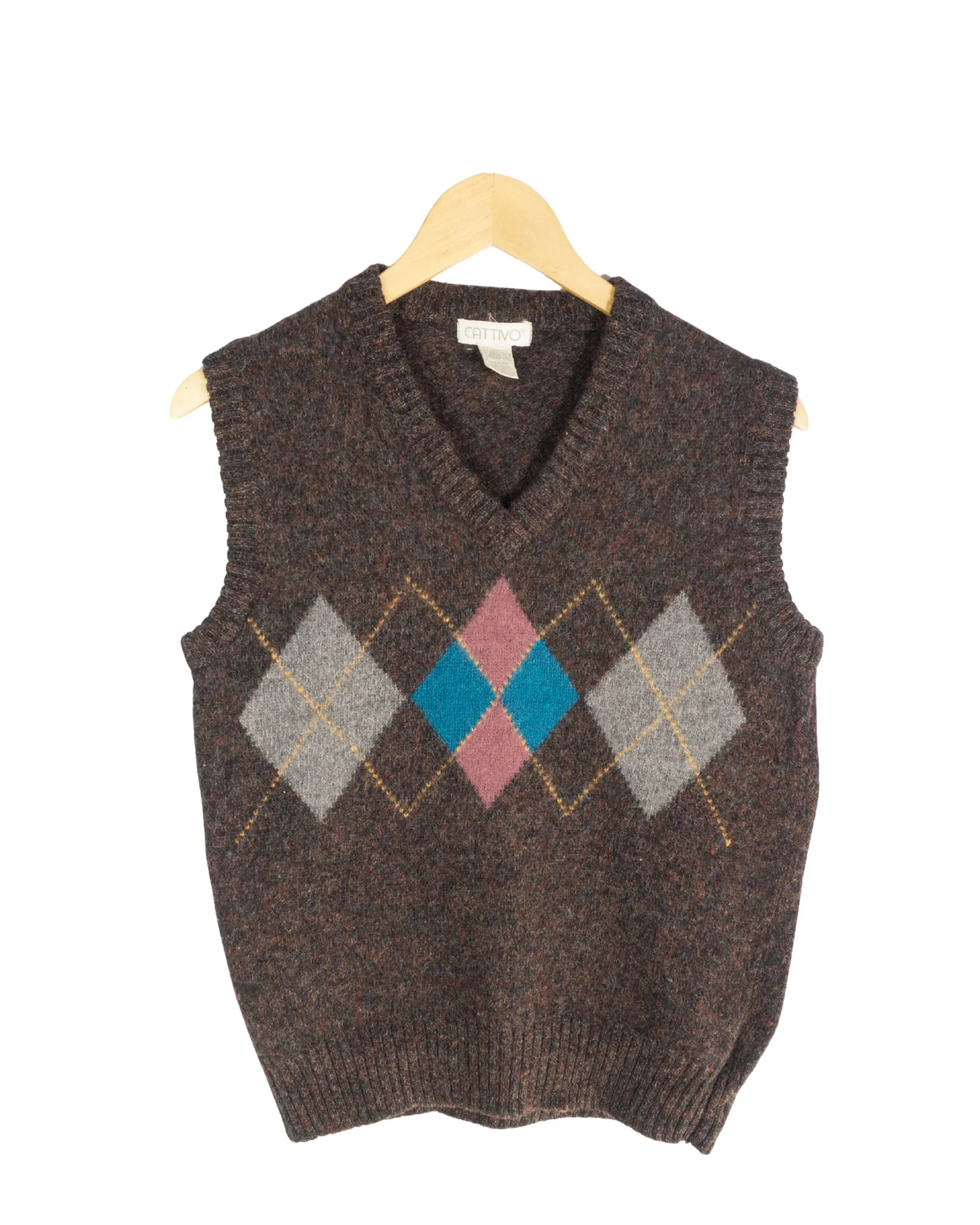 Chaleco de rombos vintage 90s S - Lacaie Vintage Chaleco de rombos vintage 90s S