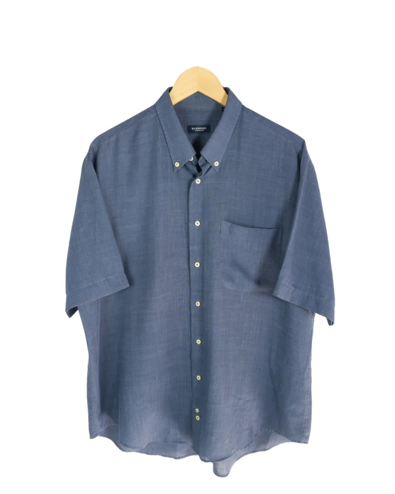 Camisa manga corta Burberrys vintage 00s azul L