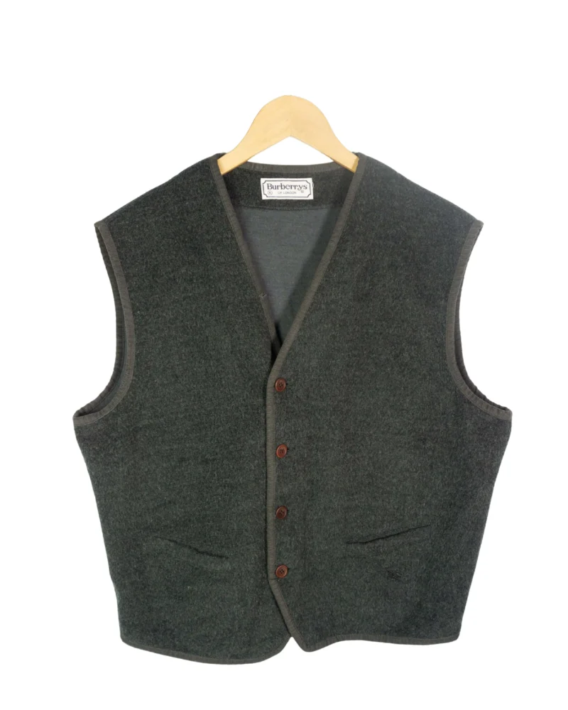 Chaleco Burberrys vintage 90s gris M