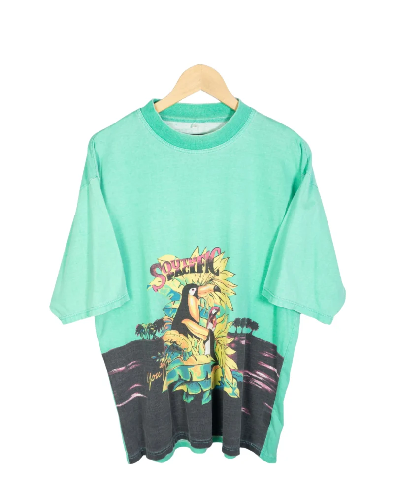 Camiseta estampada vintage 90s verde L