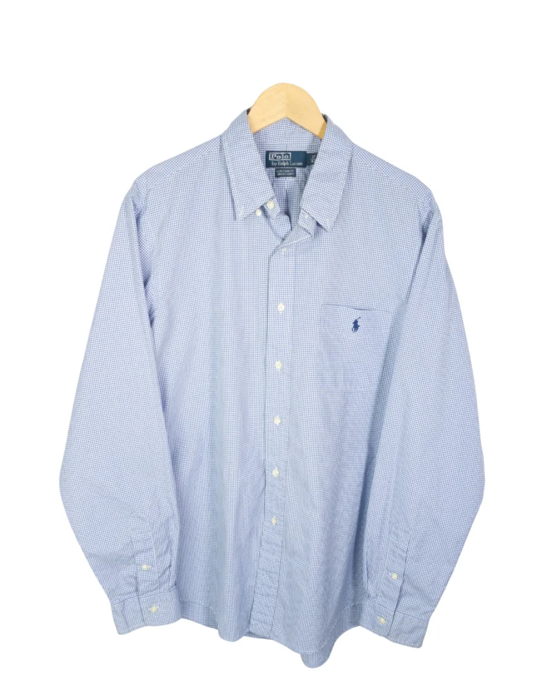 Camisa de cuadros Ralph Lauren vintage 00s azul XL