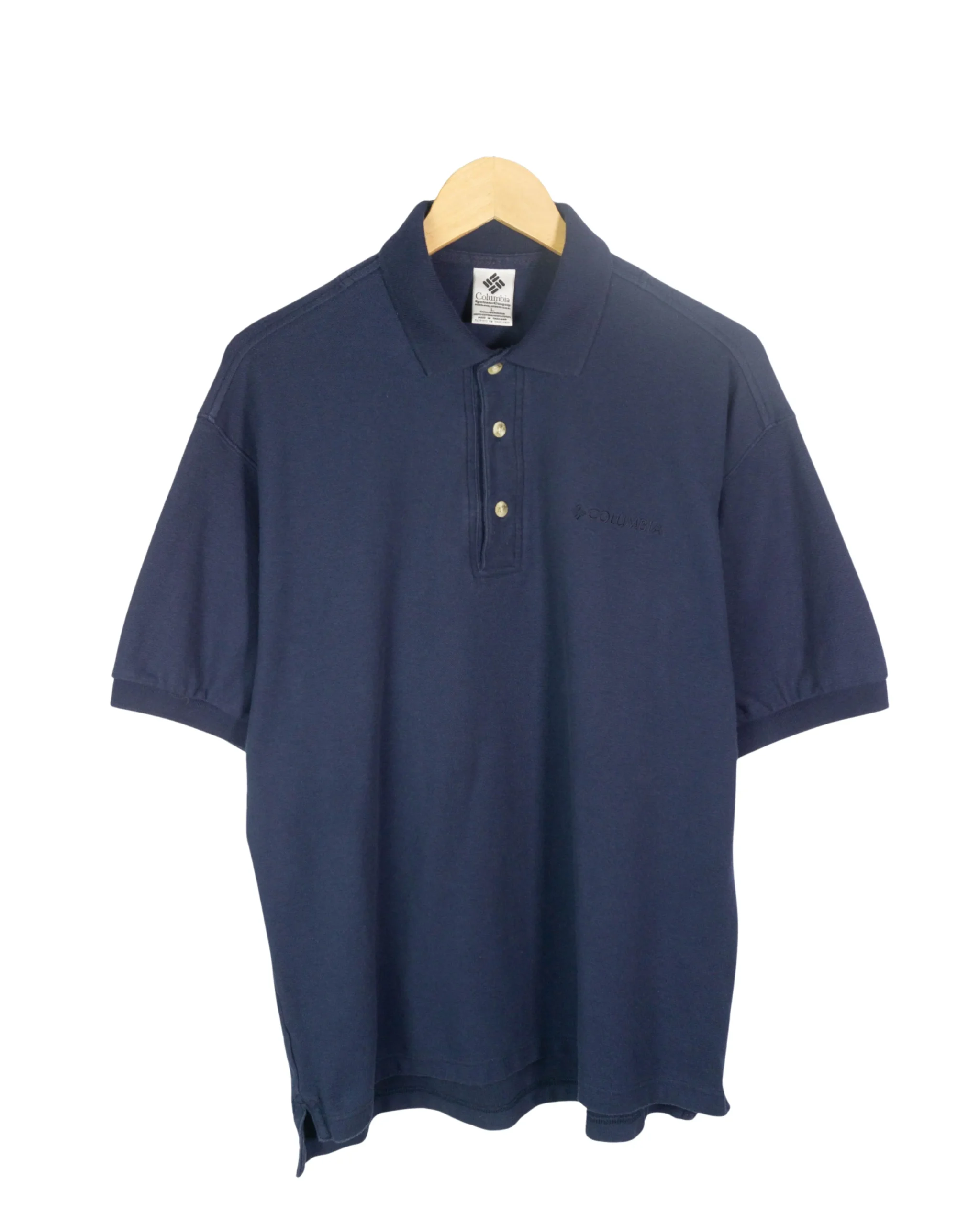 Polo Columbia vintage 00s azul marino L - Lacaie Vintage Polo Columbia vintage 00s azul marino L