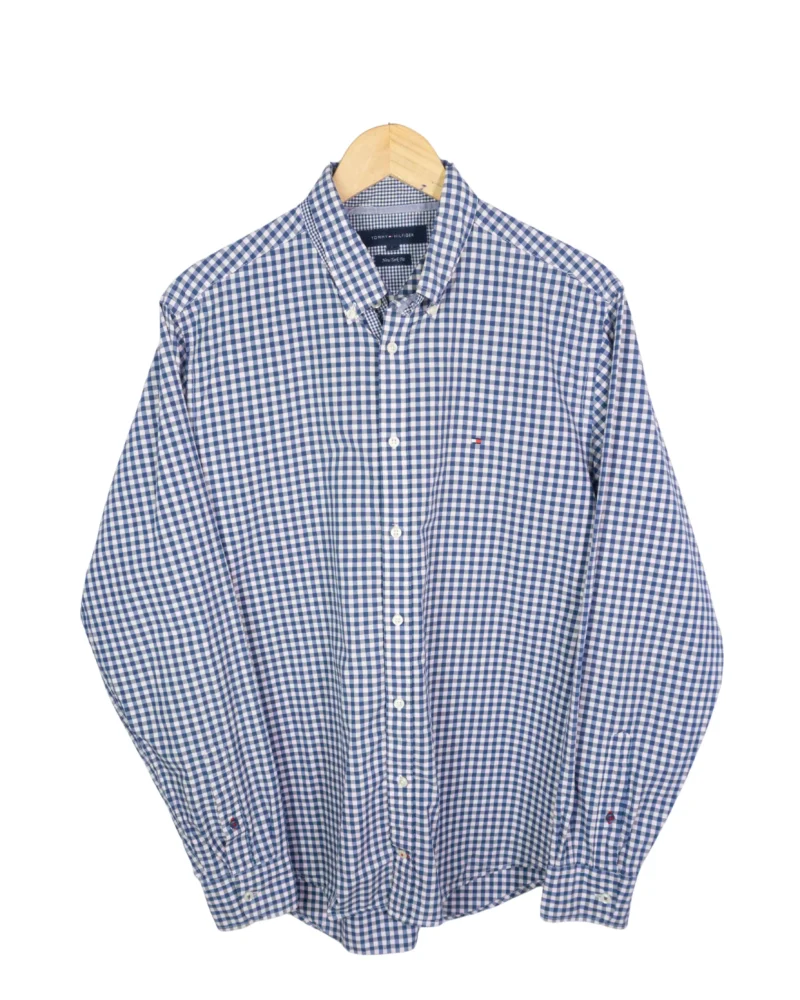 Camisa de cuadros Tommy Hilfiger azul/blanco L