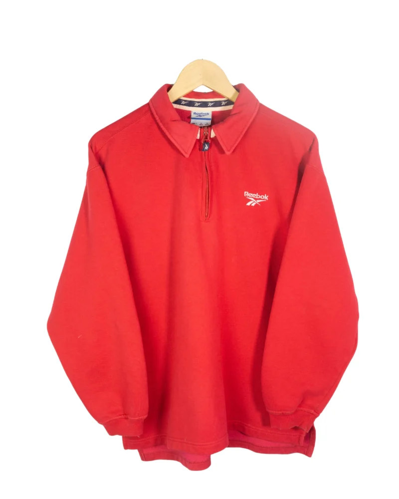 Sudadera con botones Reebok vintage 00s rojo S