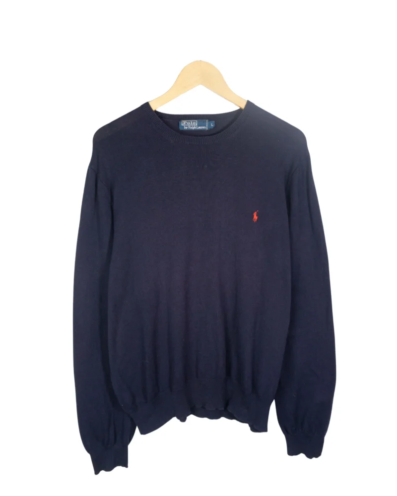 Jersey fino Ralph Lauren vintage 00s azul marino L