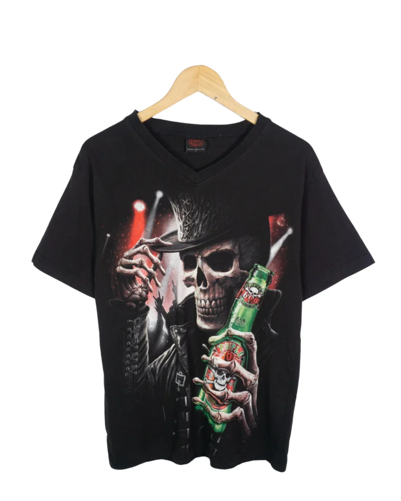 Camiseta estampada vintage 00s negra L