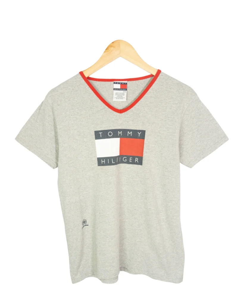 Camiseta mujer Tommy Hilfiger vintage 90s gris M