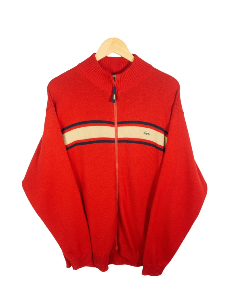 Chaqueta Lacoste vintage 00s roja/beige XL