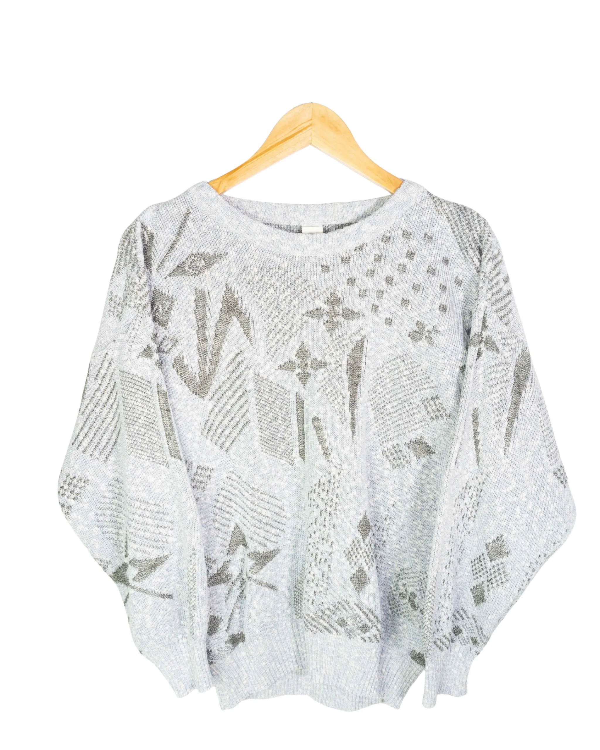 Jersey estampado vintage 90s azul claro S - Lacaie Vintage Jersey estampado vintage 90s azul claro S