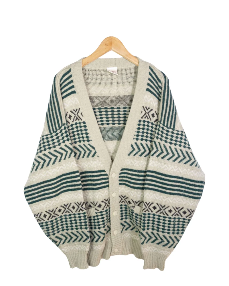 Cárdigan vintage 90s étnico XL