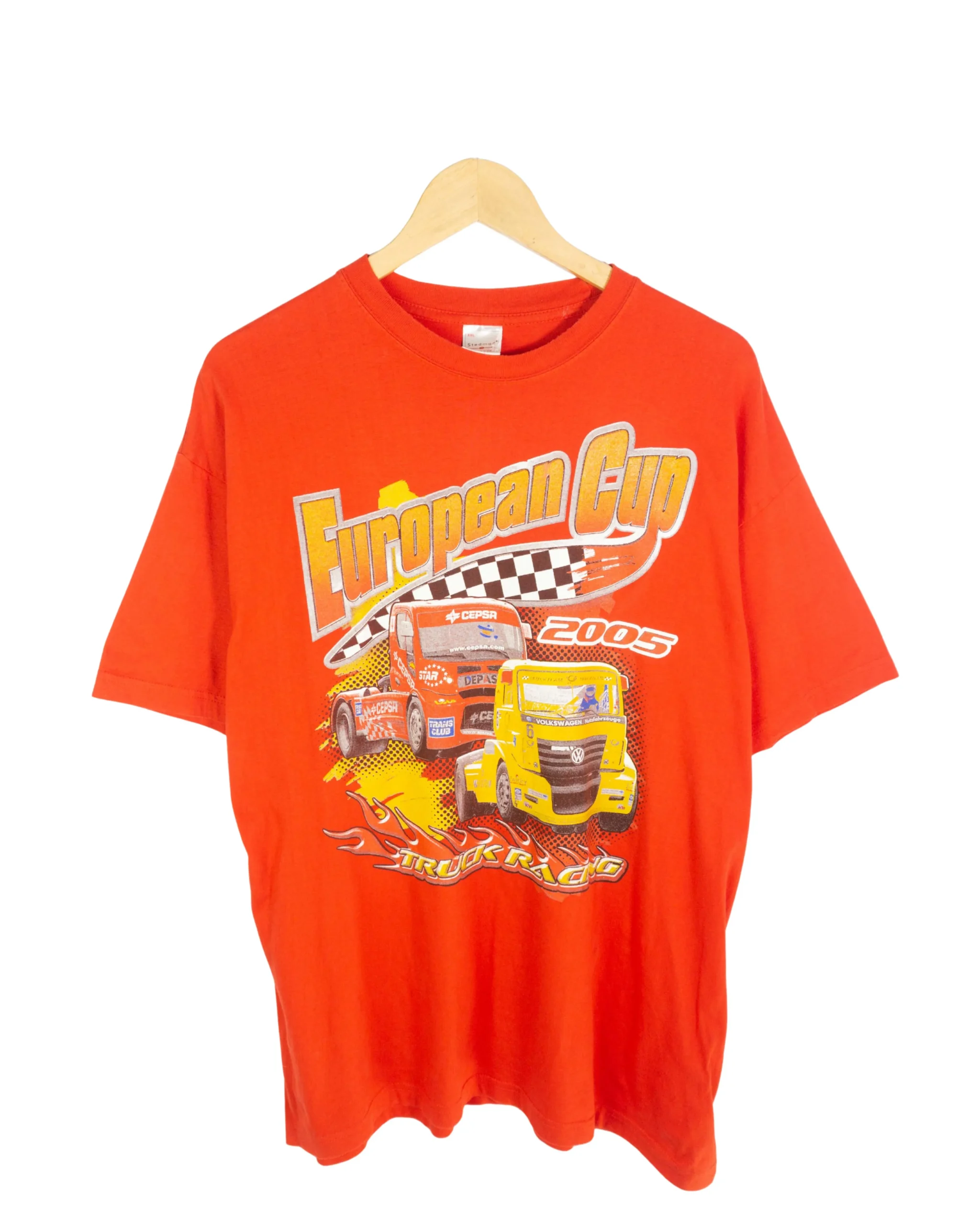 Camiseta print Truck European Cup 2005 roja XXL - Lacaie Vintage Camiseta print Truck European Cup 2005 roja XXL