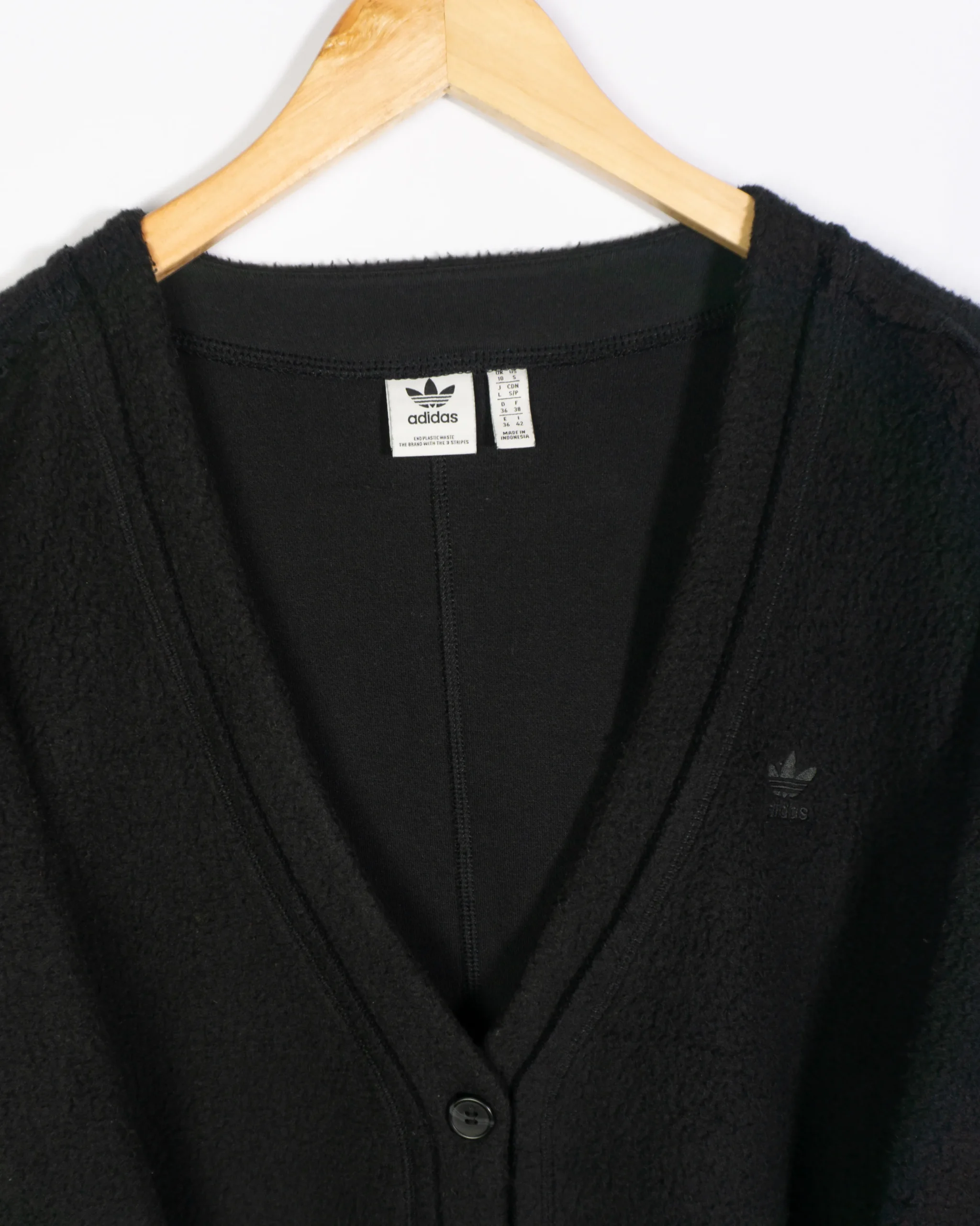 Cárdigan polar Adidas negro S - Lacaie Vintage Cárdigan polar Adidas negro S - Imagen 2